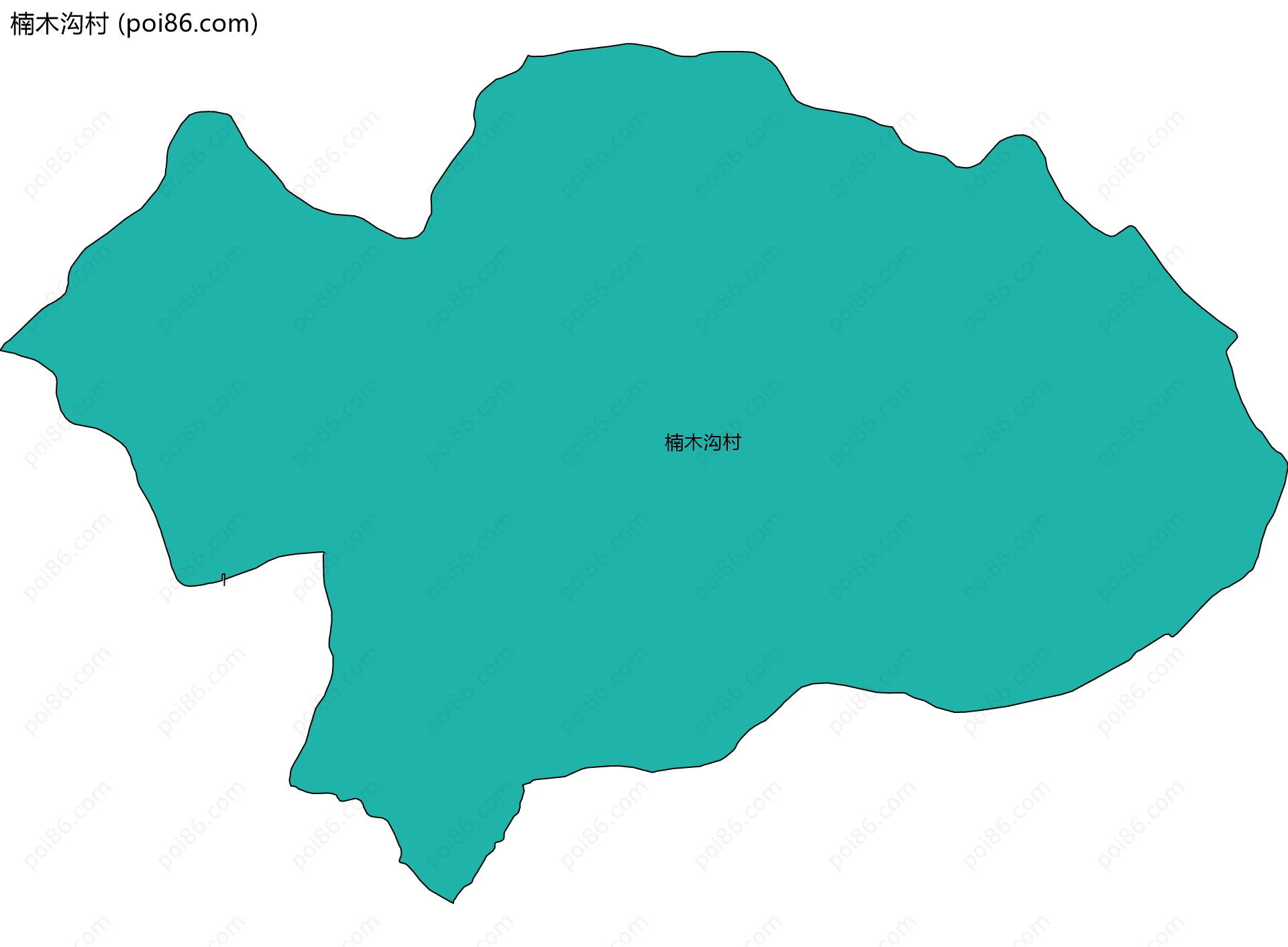 楠木沟村边界地图