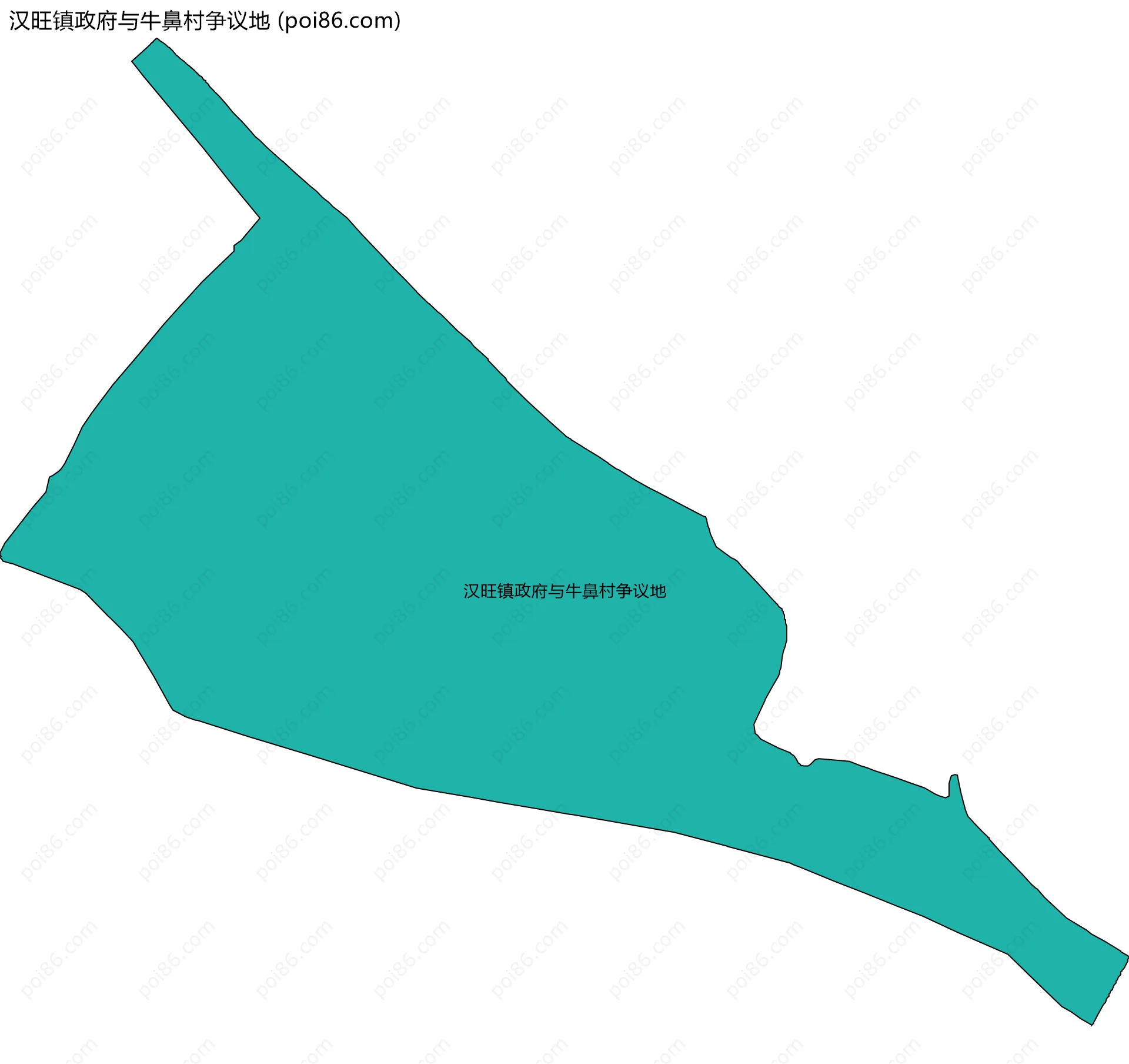 汉旺镇政府与牛鼻村争议地边界地图