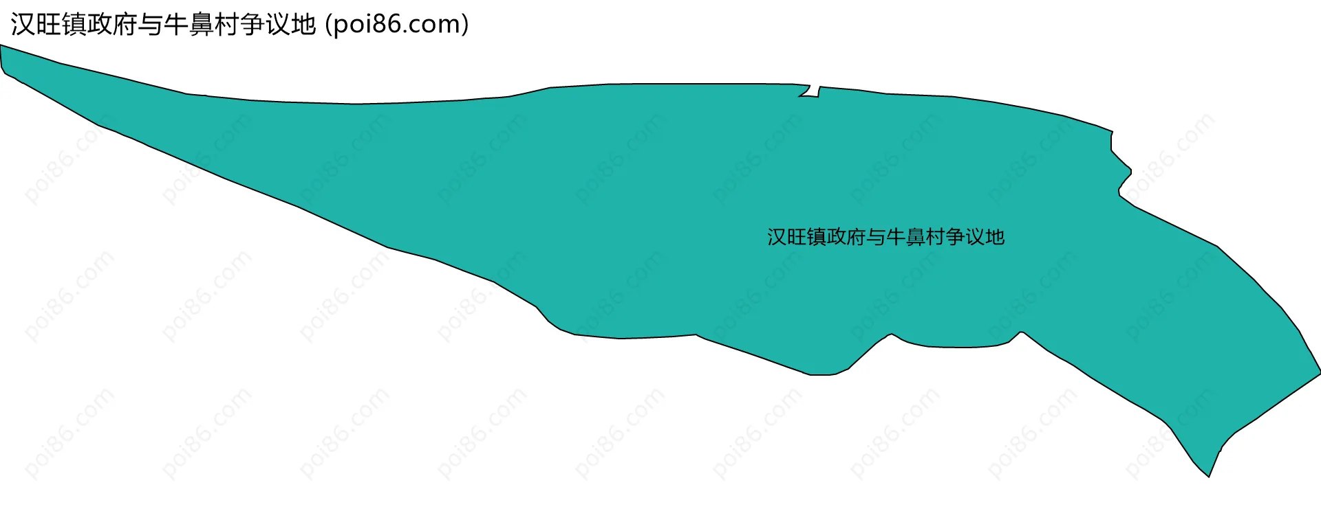 汉旺镇政府与牛鼻村争议地边界地图