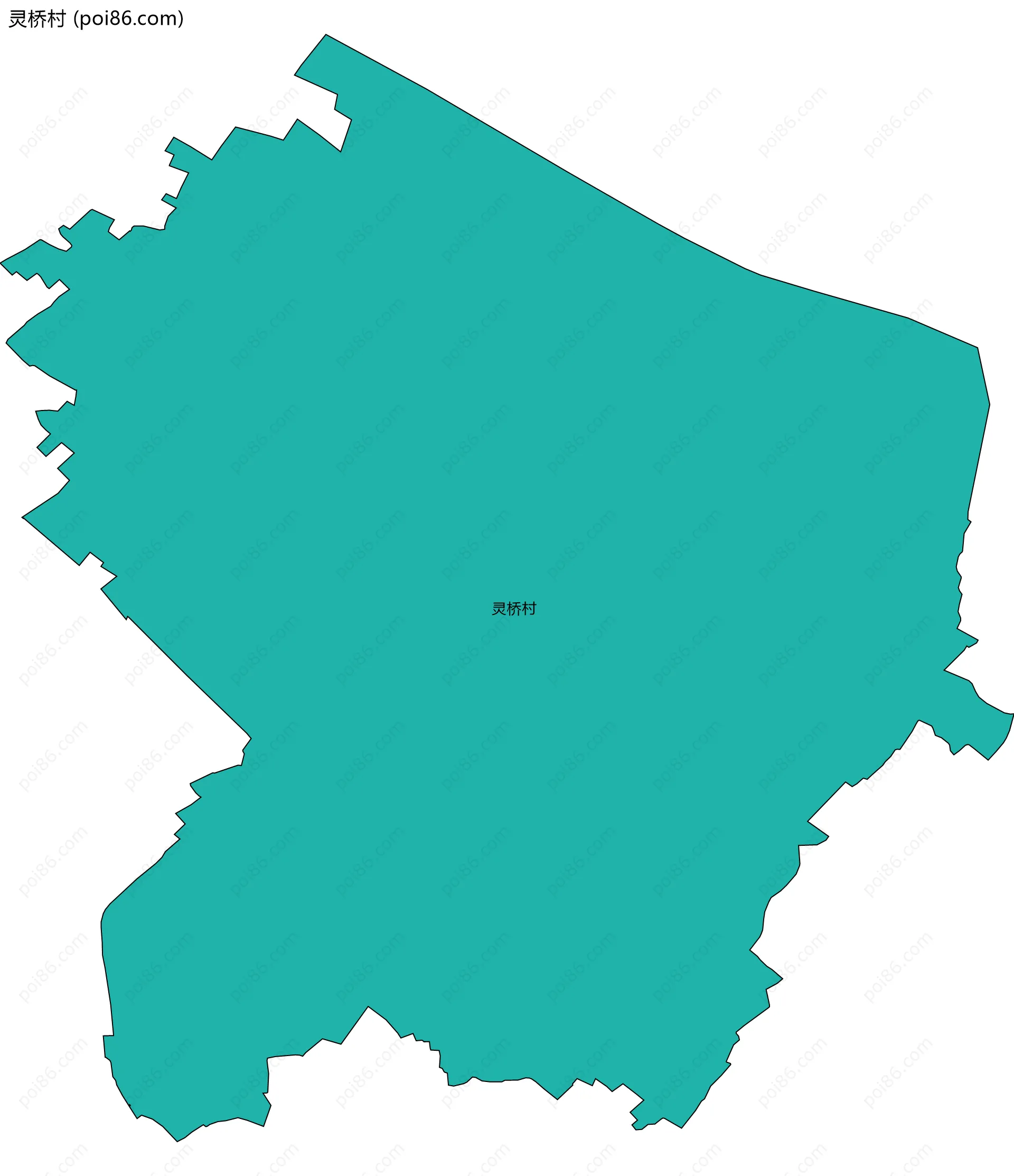 灵桥村边界地图