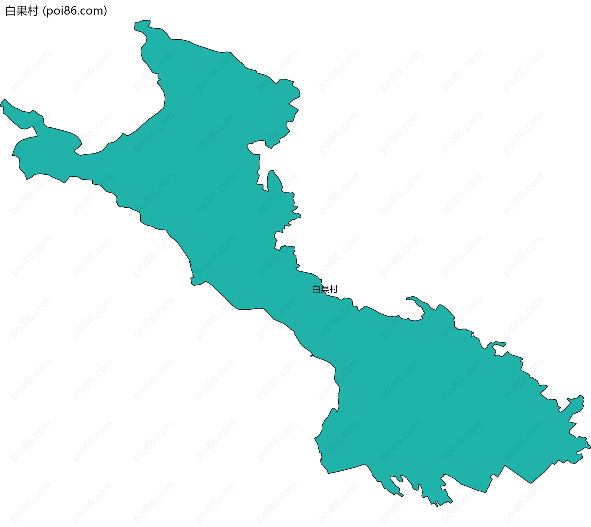 白果村边界地图