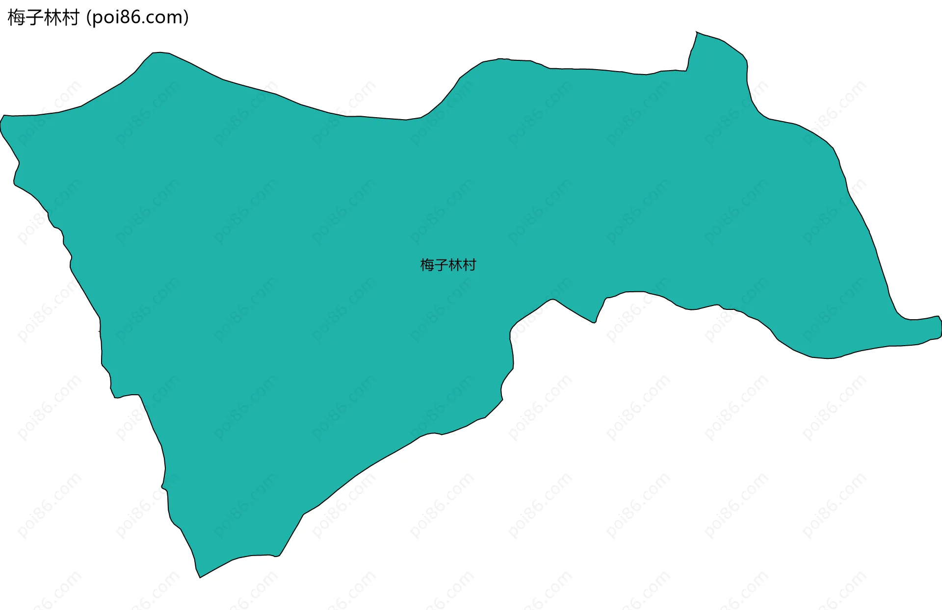 梅子林村边界地图