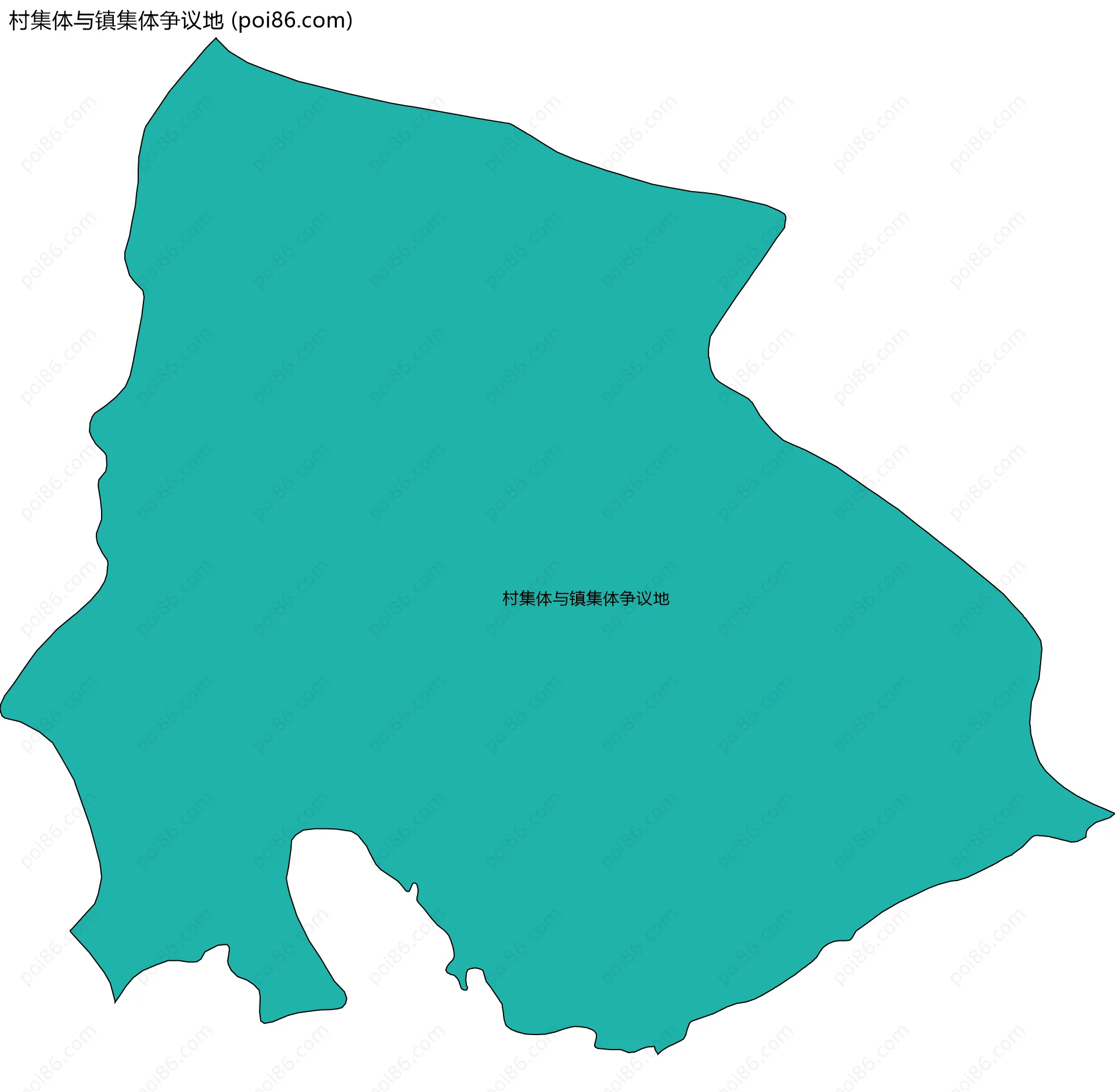 村集体与镇集体争议地边界地图