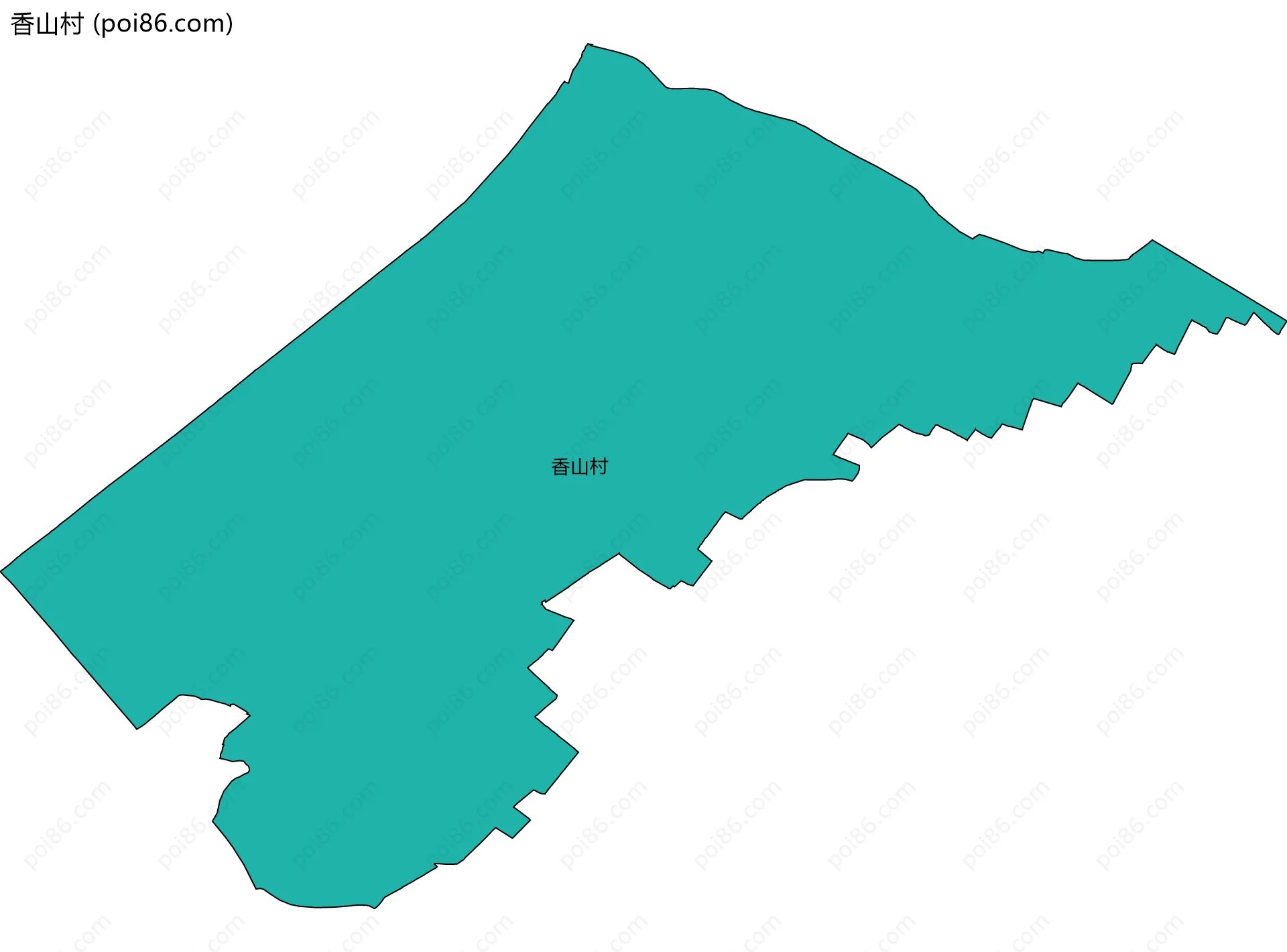 香山村边界地图