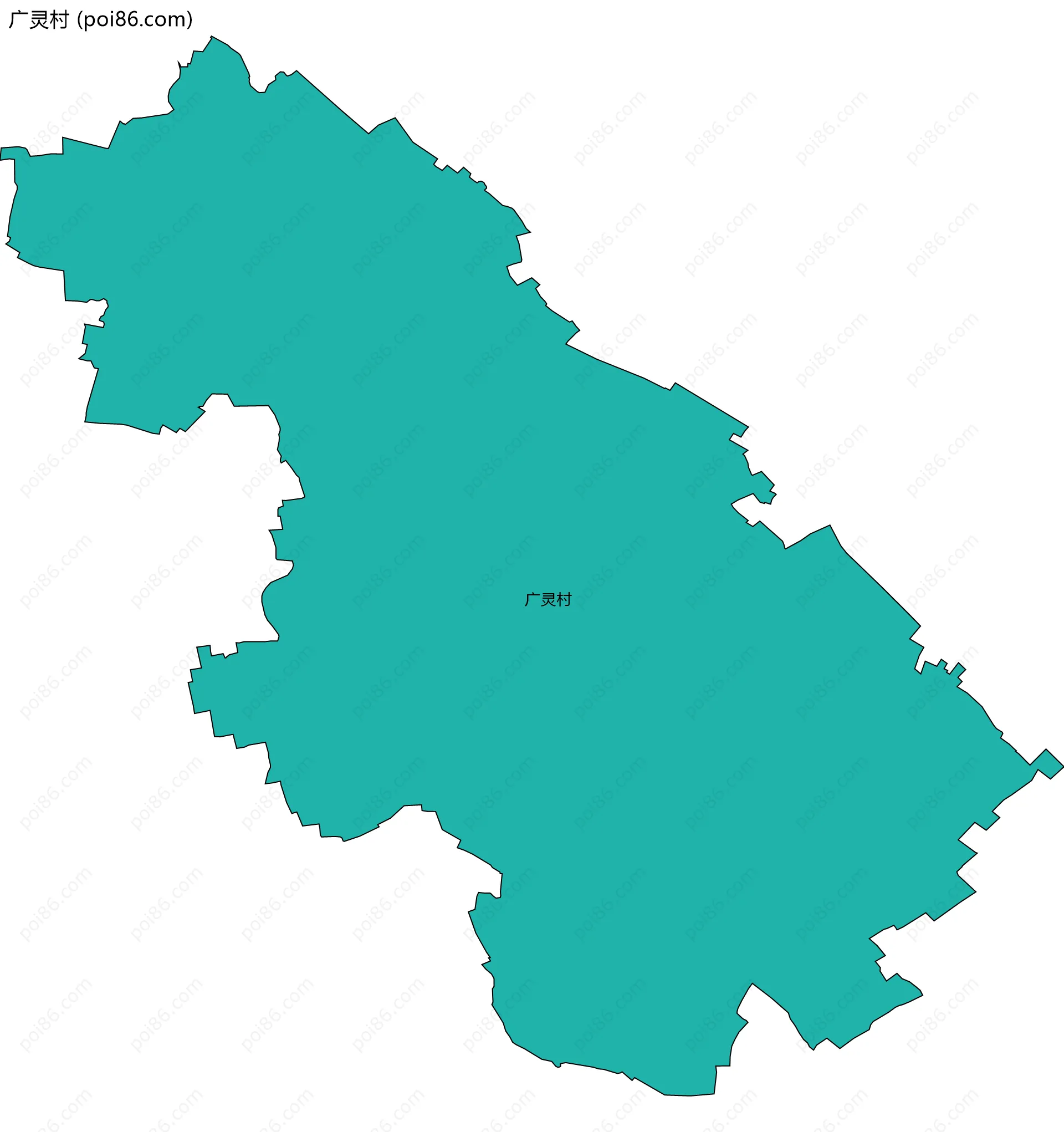 广灵村边界地图