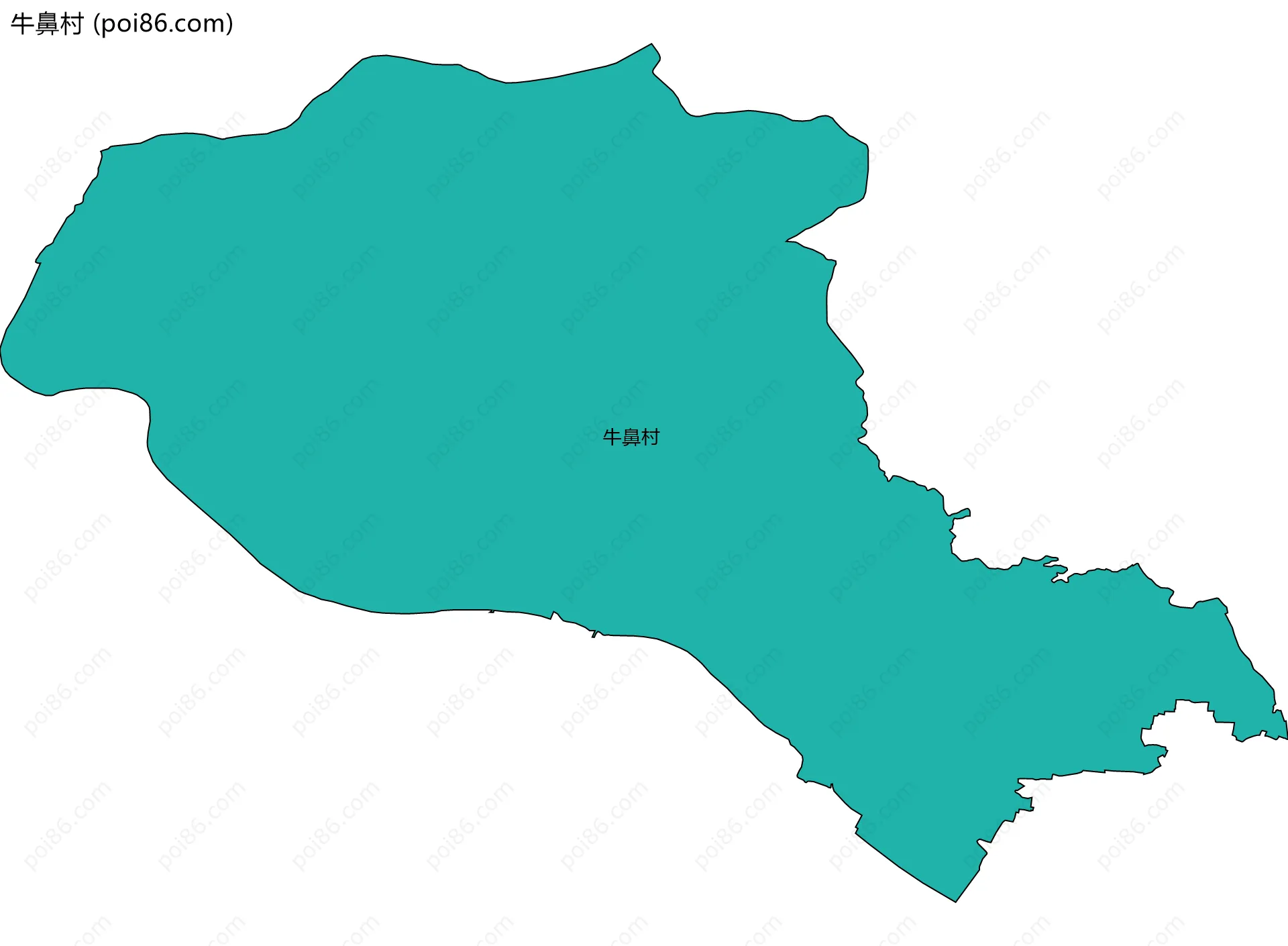 牛鼻村边界地图