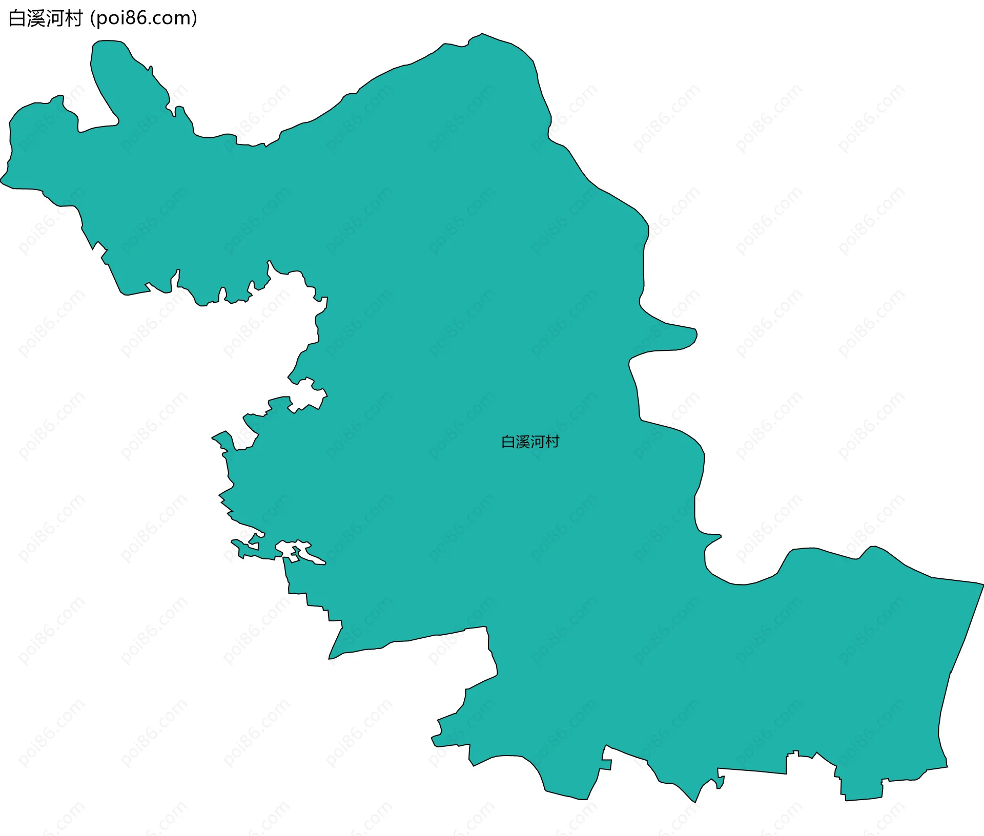 白溪河村边界地图