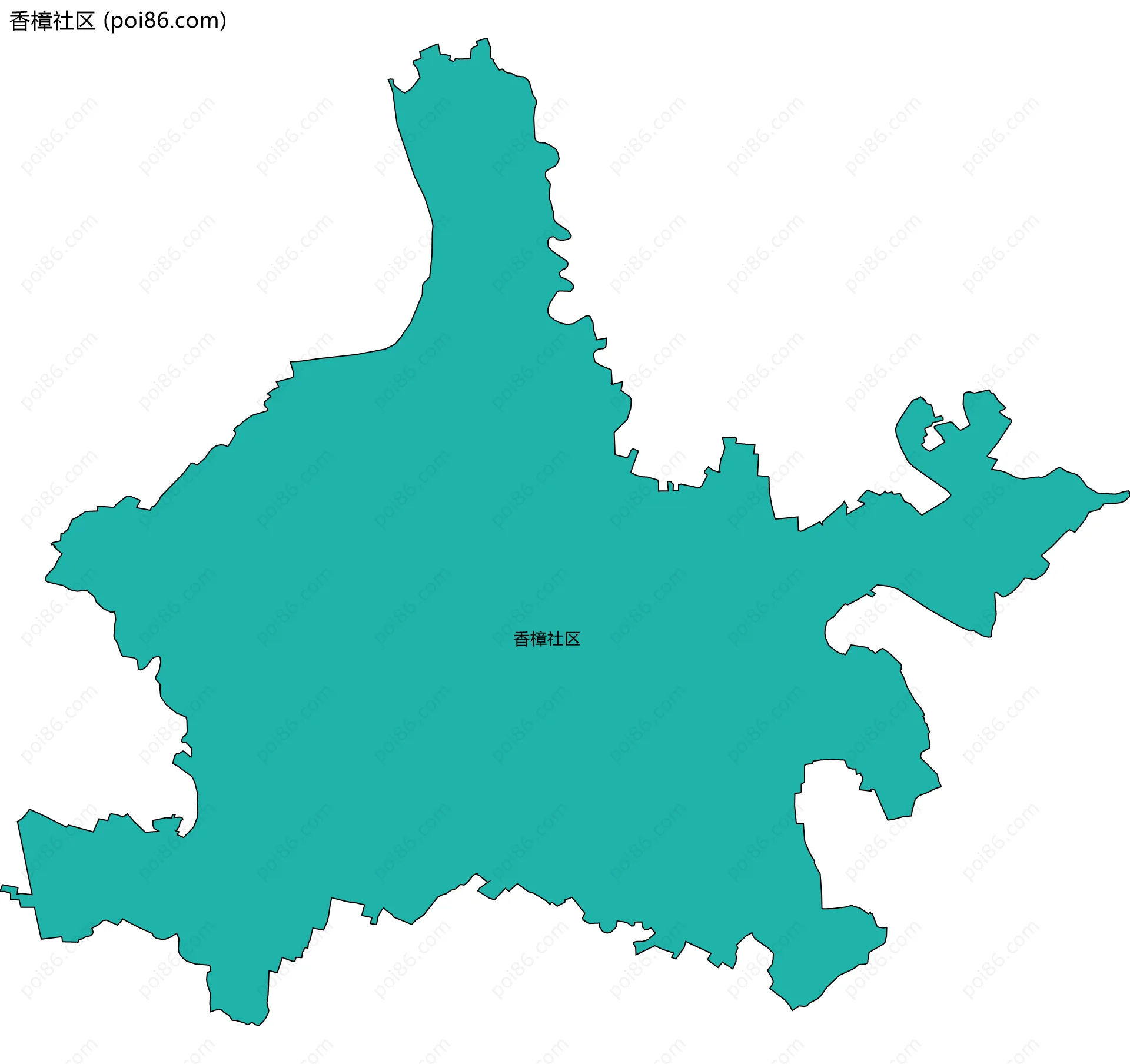 香樟社区边界地图