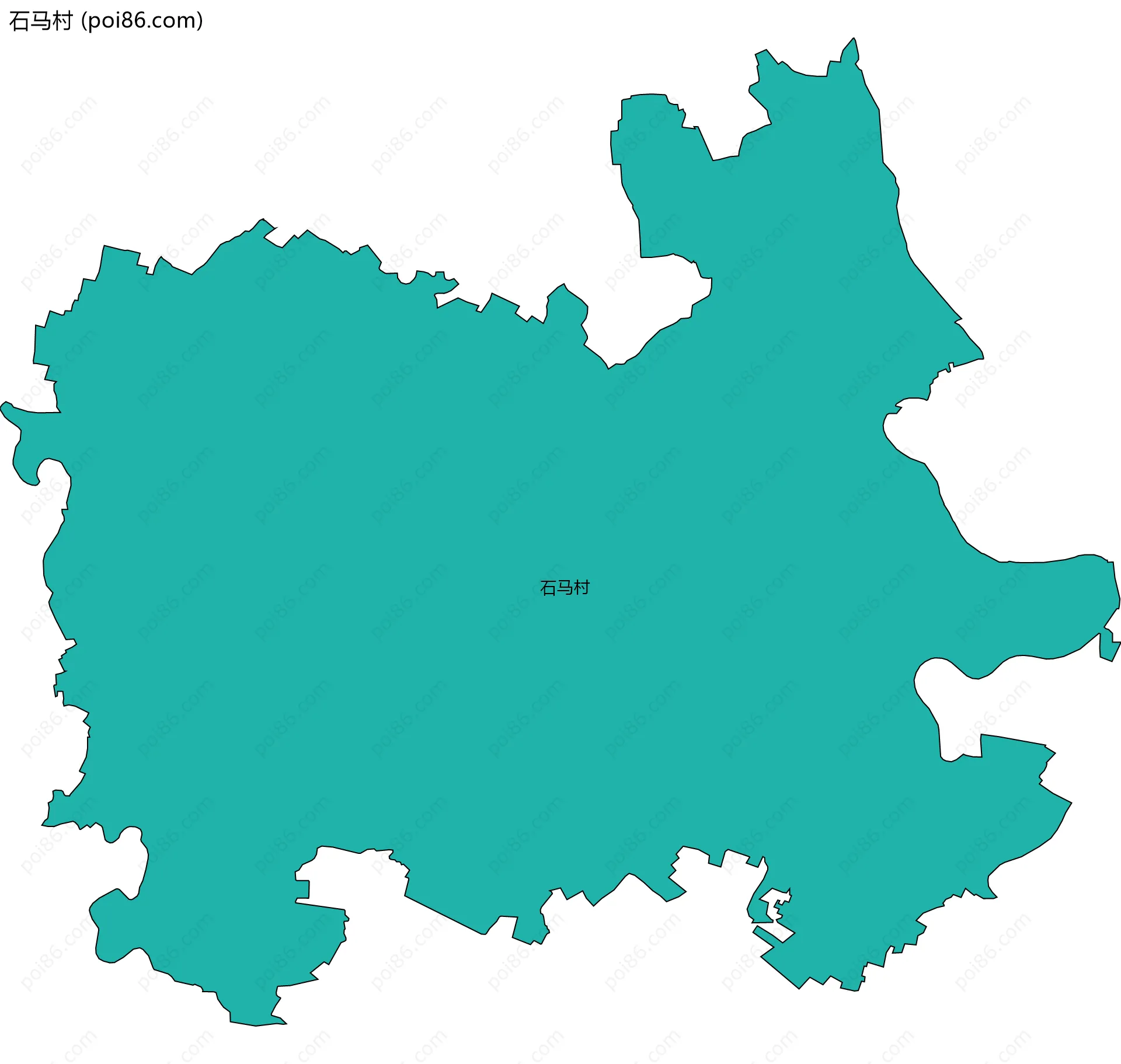 石马村边界地图