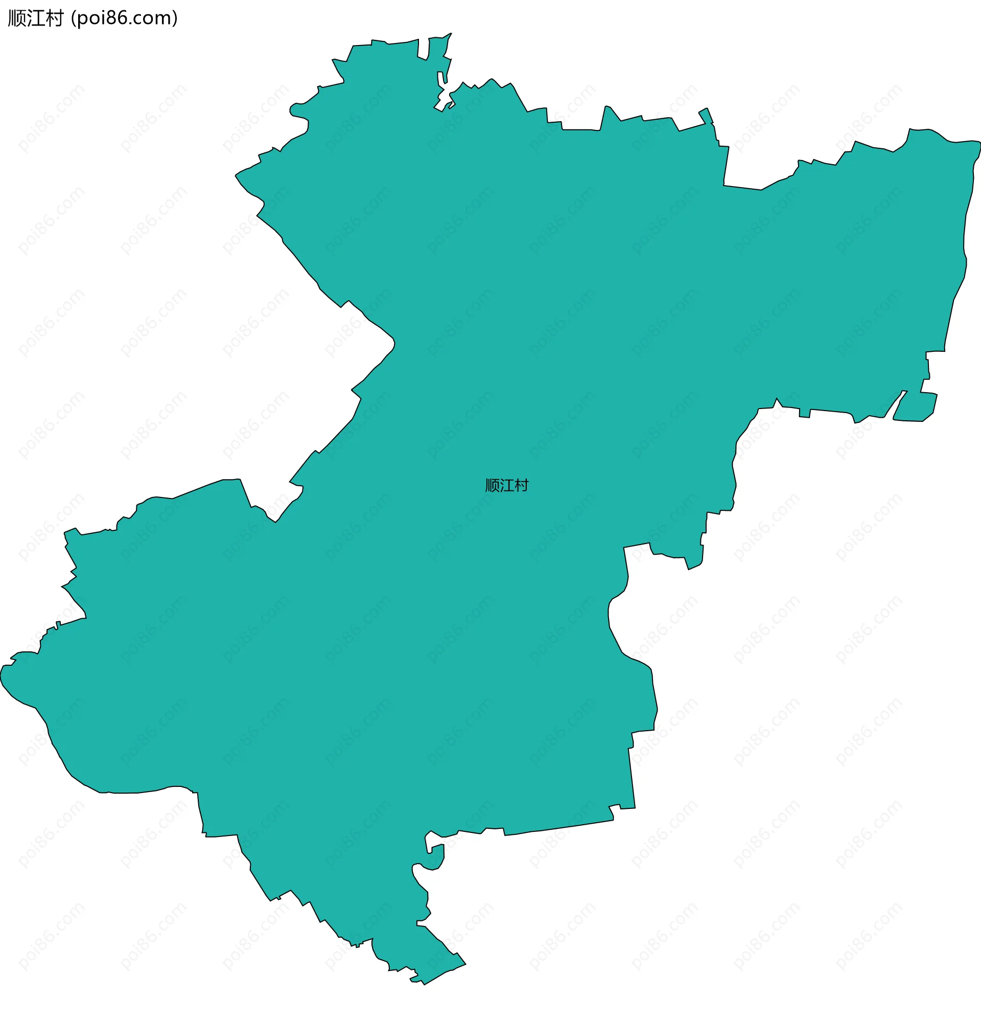 顺江村边界地图