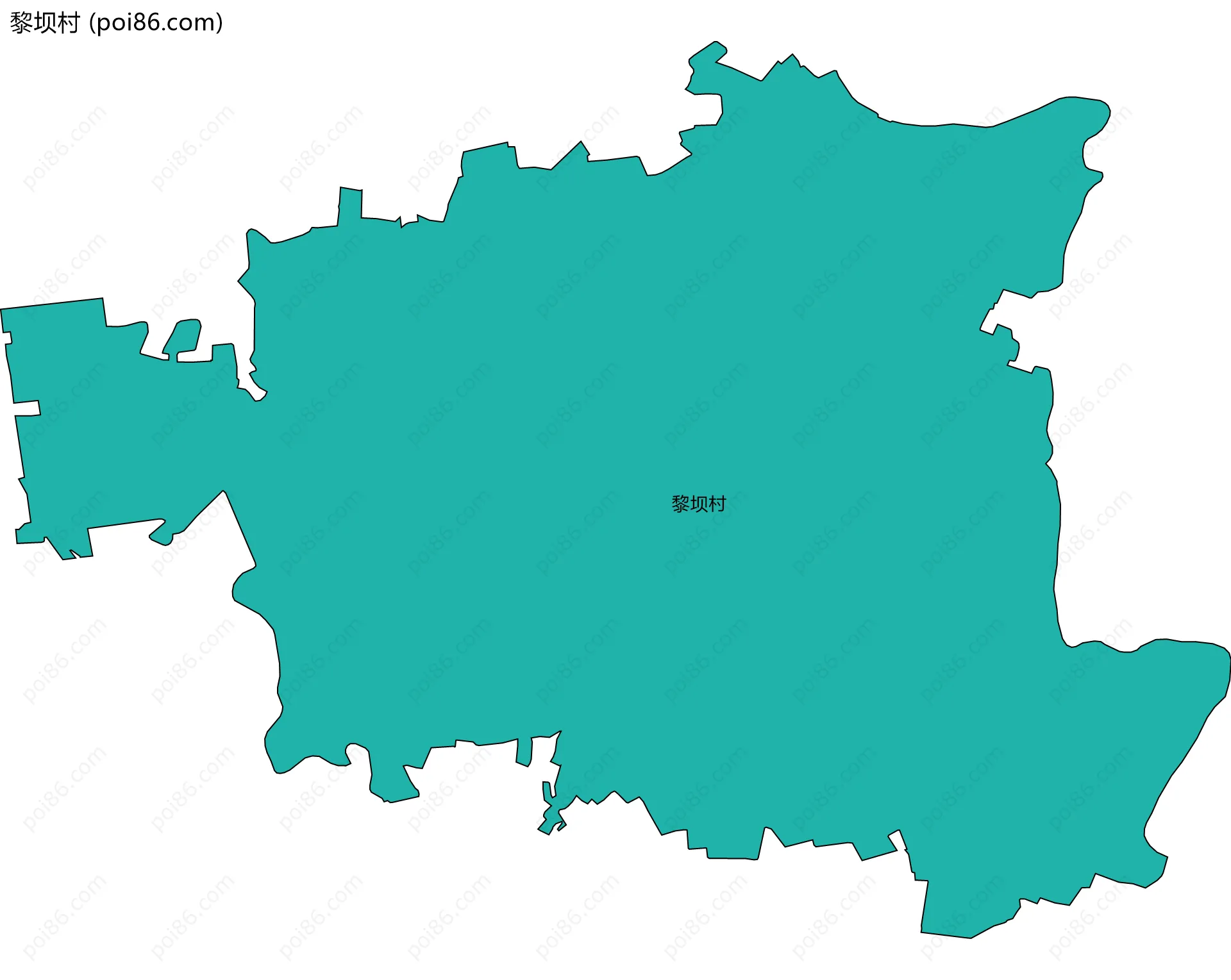 黎坝村边界地图