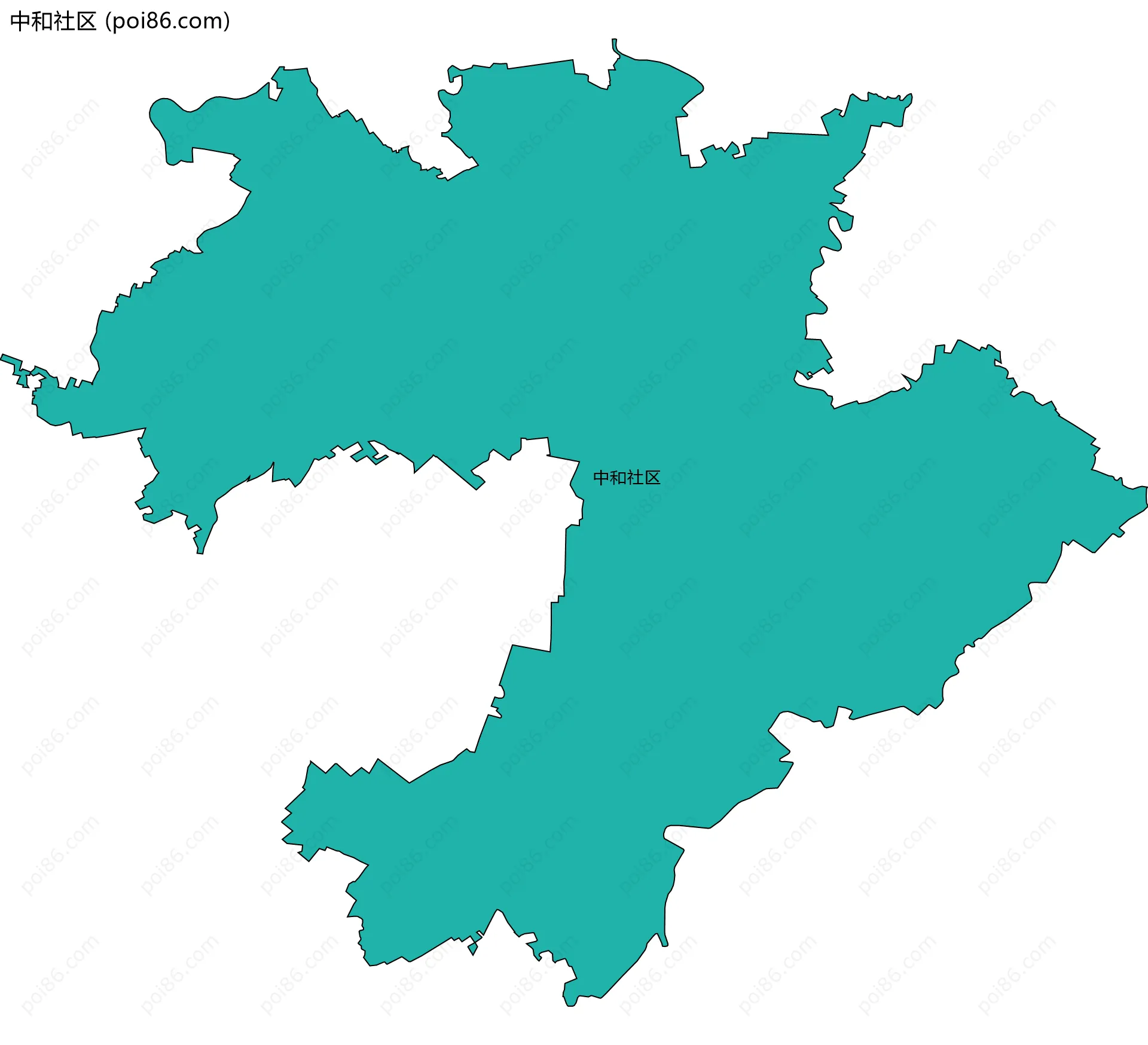 中和社区边界地图