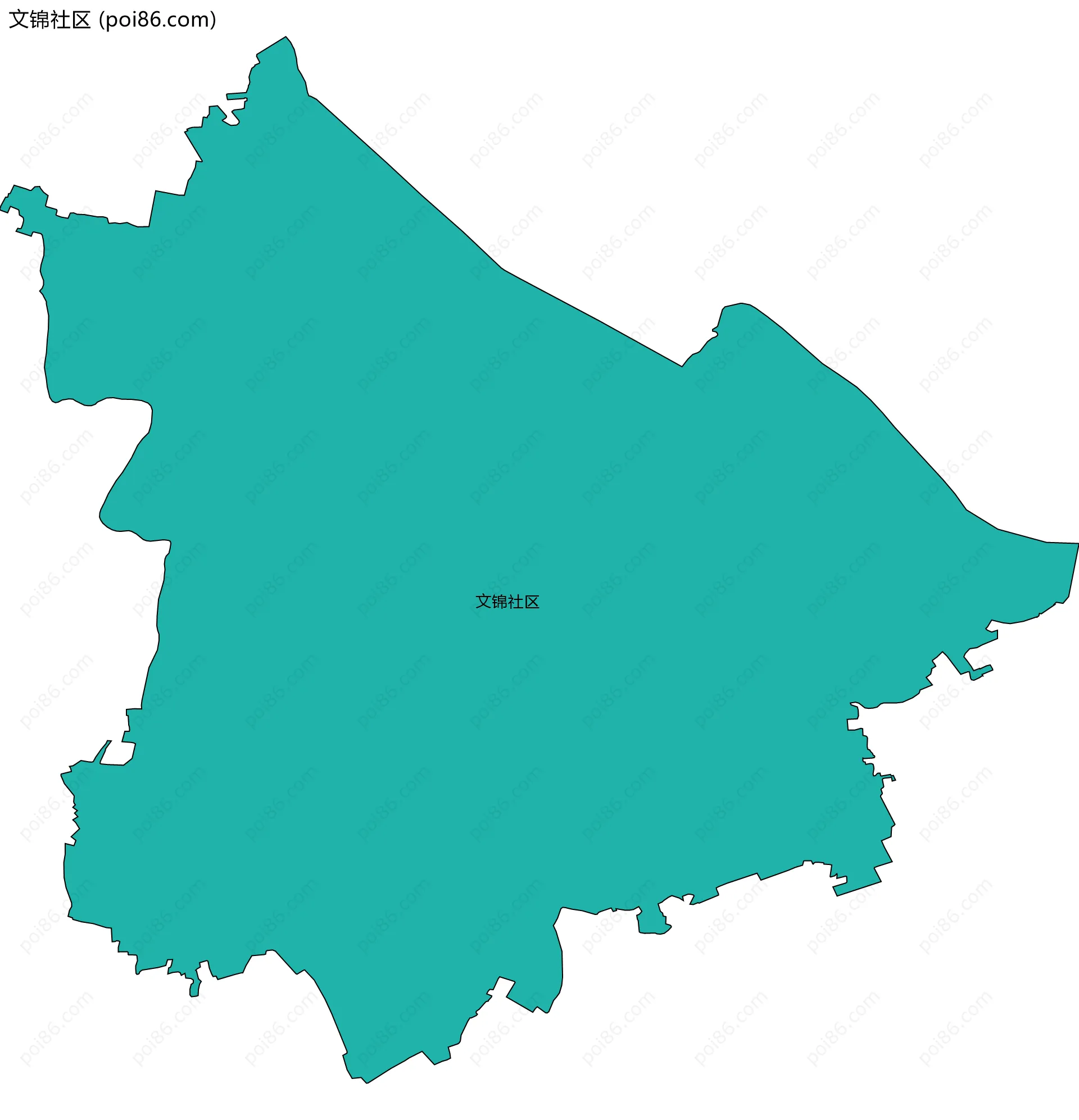 文锦社区边界地图