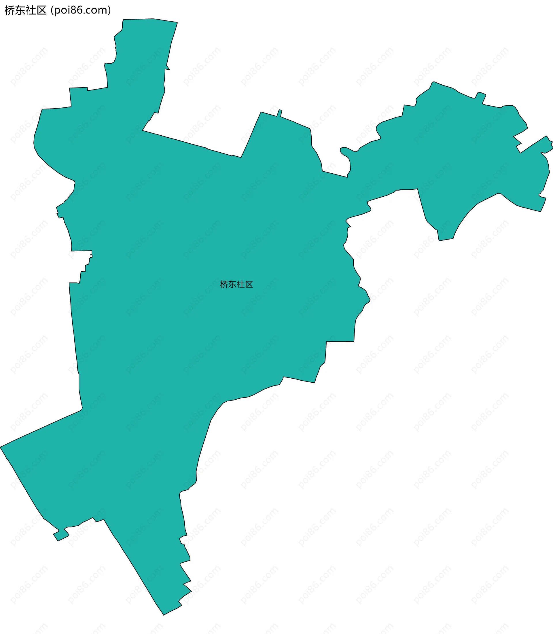 桥东社区边界地图