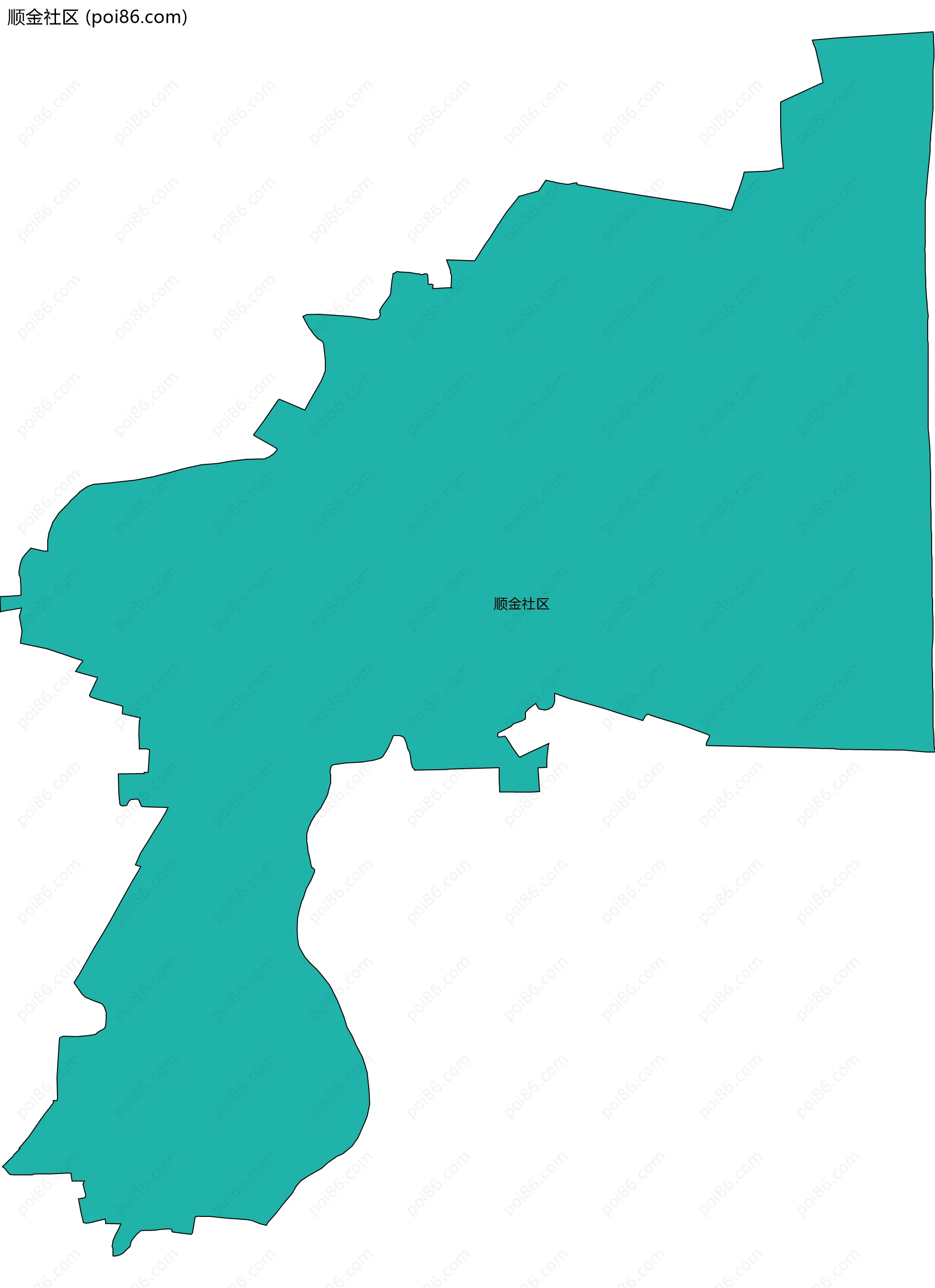 顺金社区边界地图
