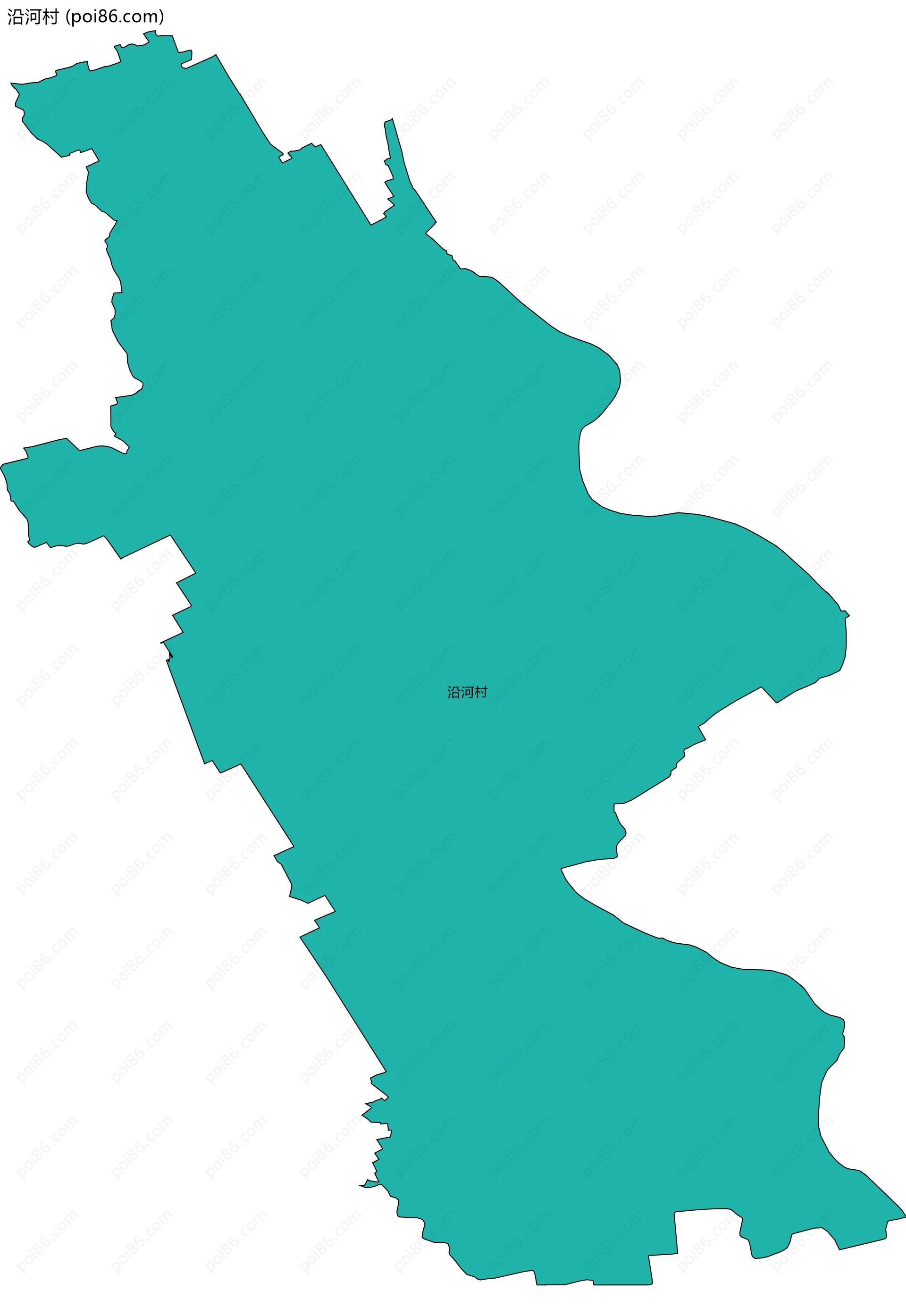 沿河村边界地图