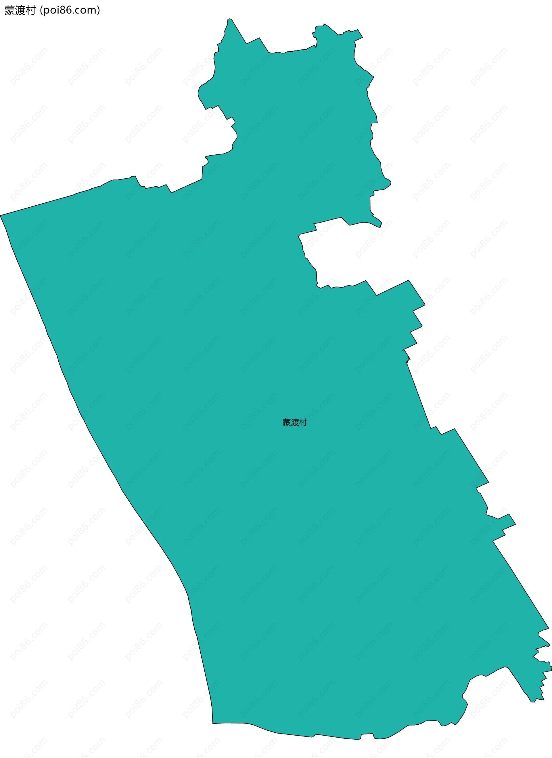 蒙渡村边界地图