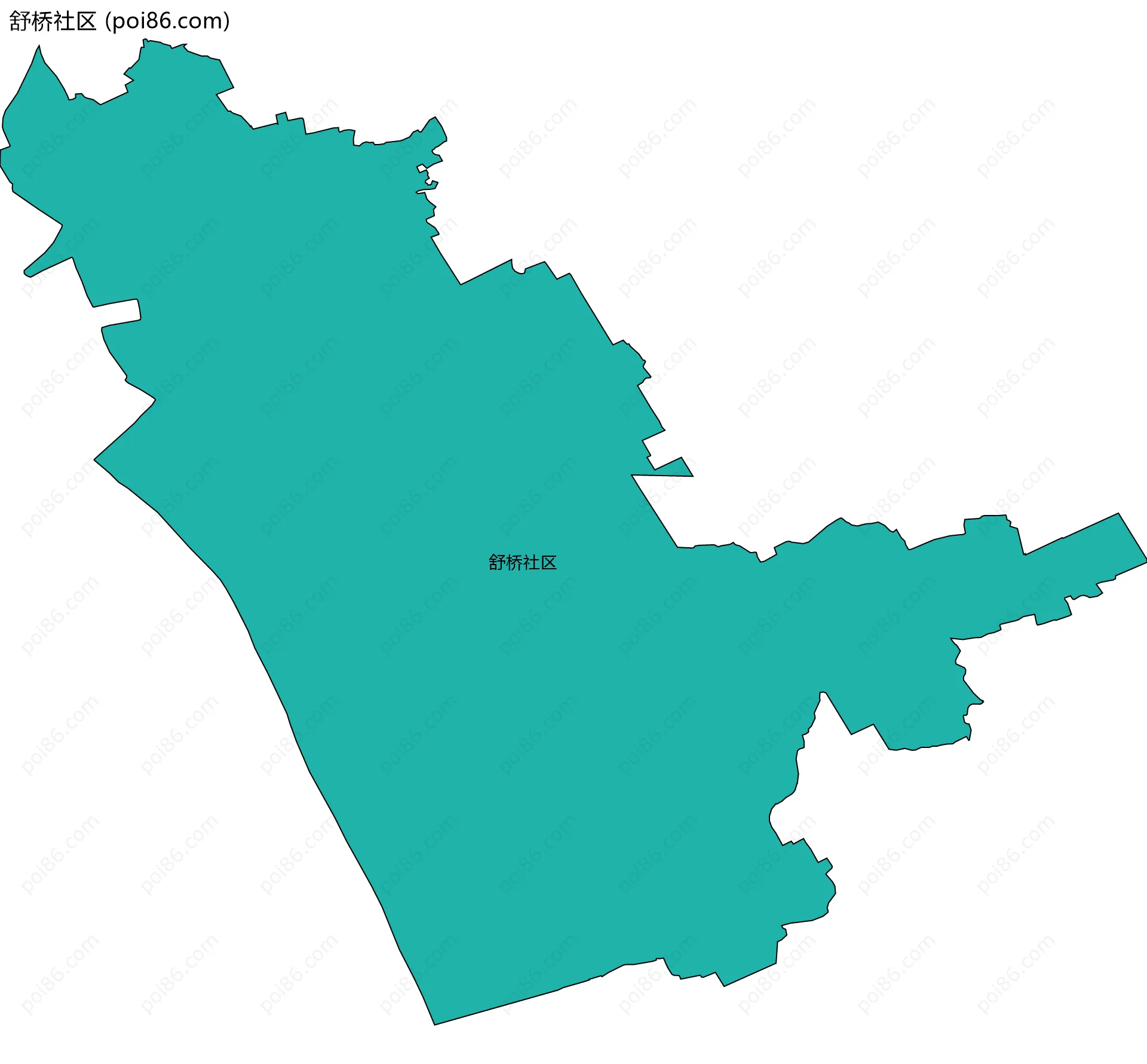 舒桥社区边界地图