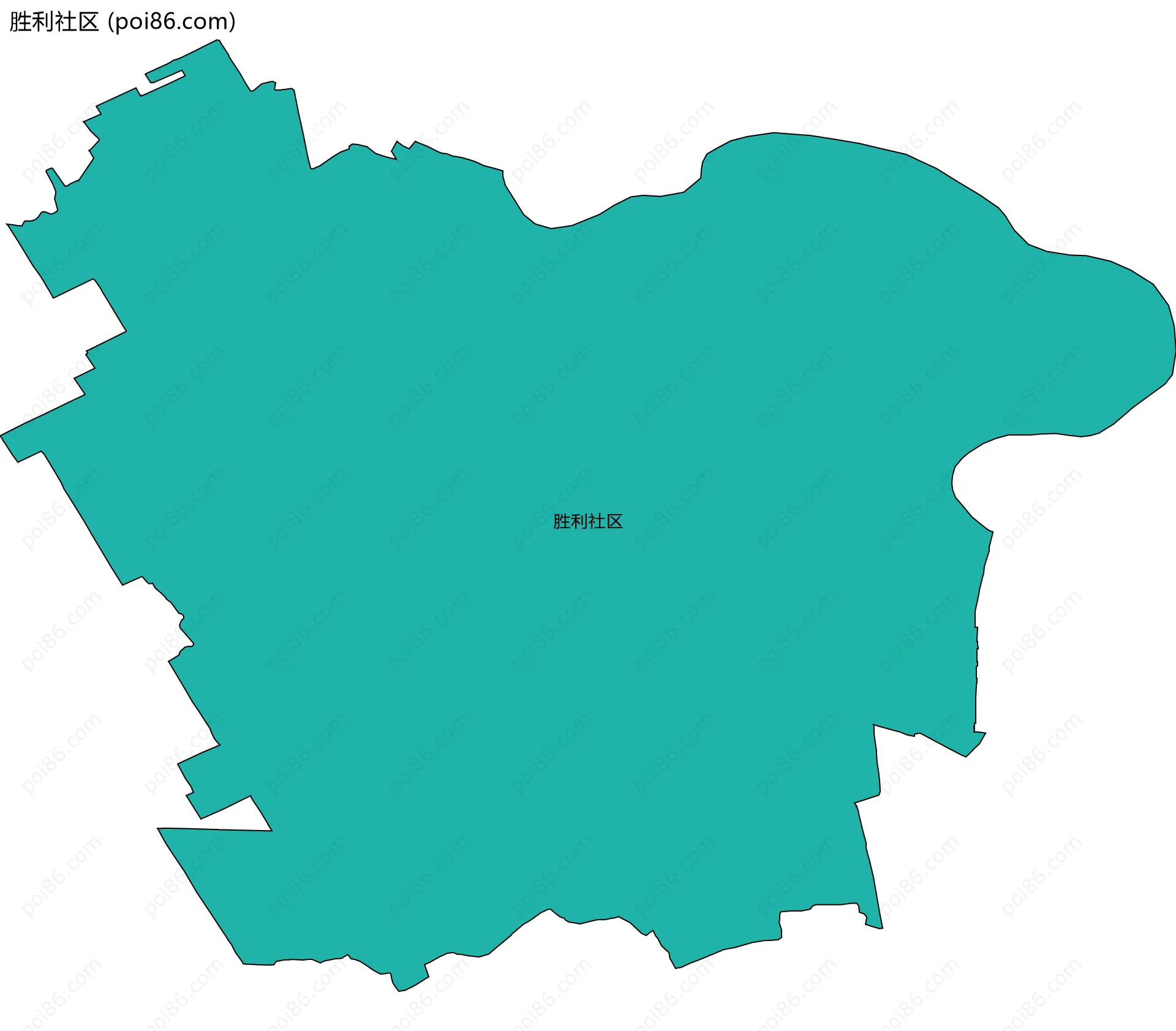 胜利社区边界地图