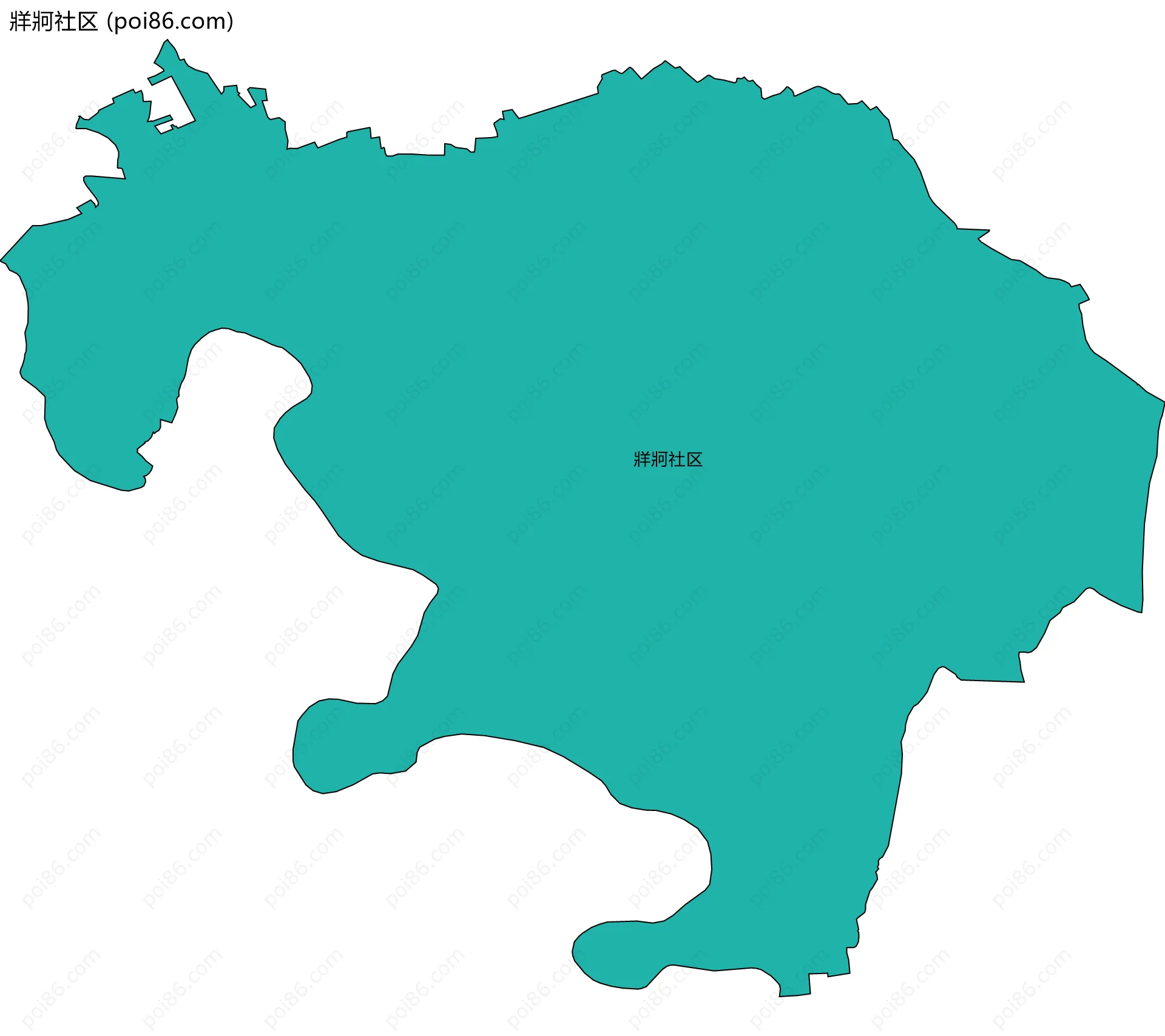 牂牁社区边界地图