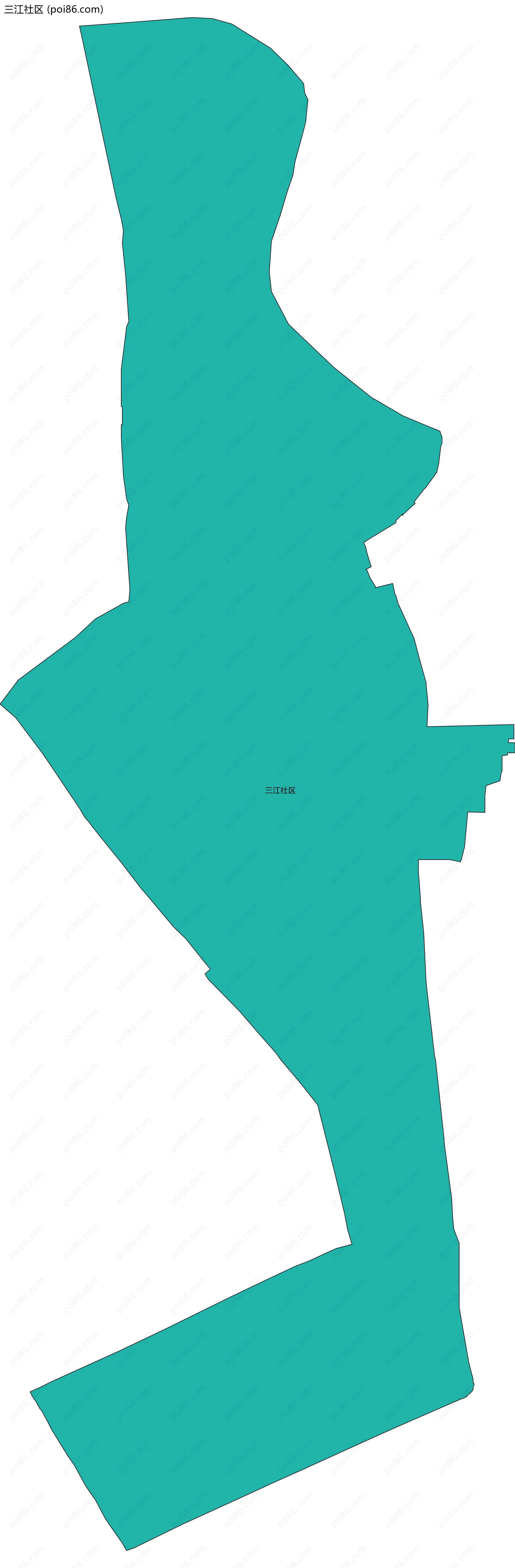 三江社区边界地图