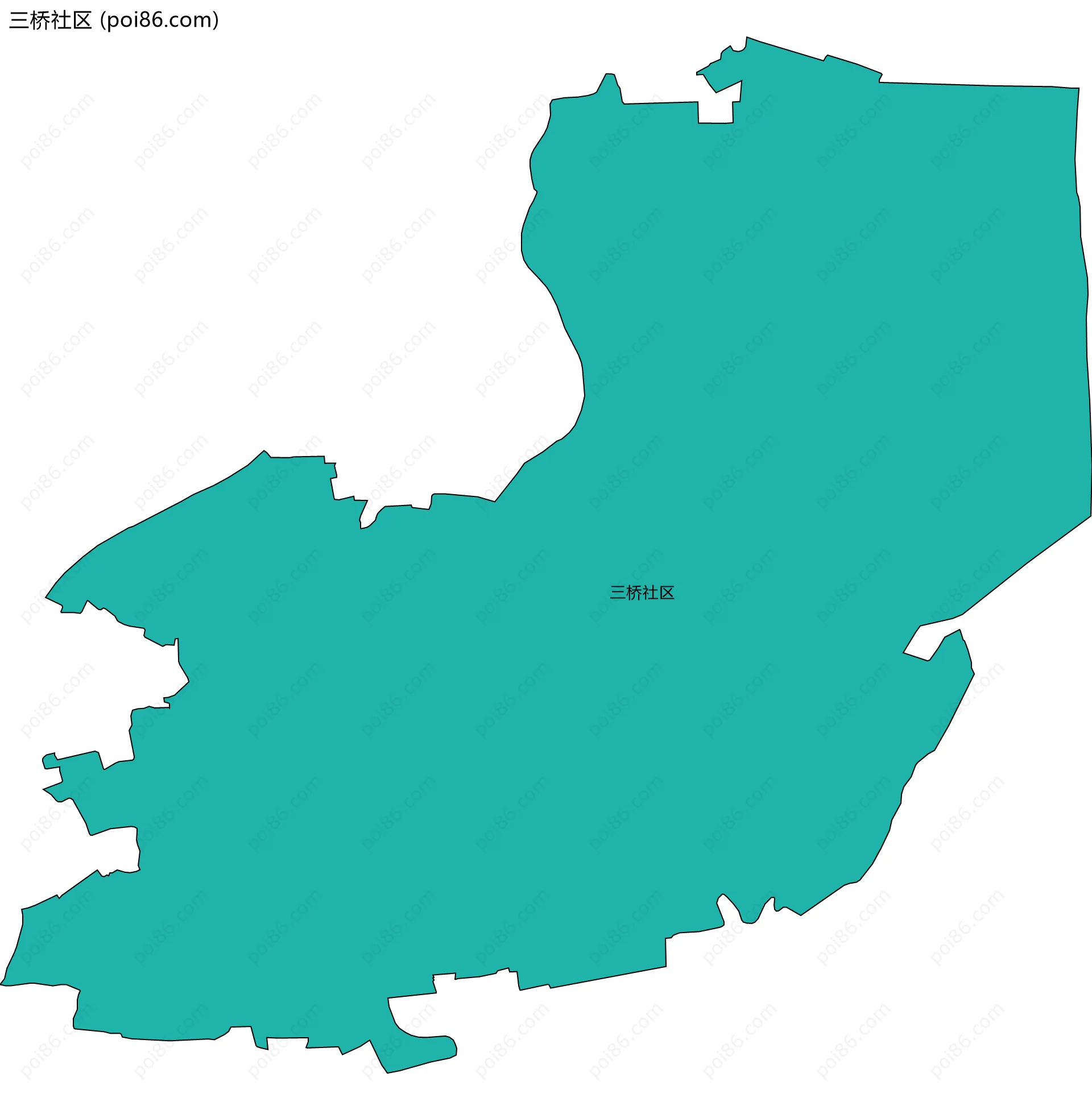 三桥社区边界地图