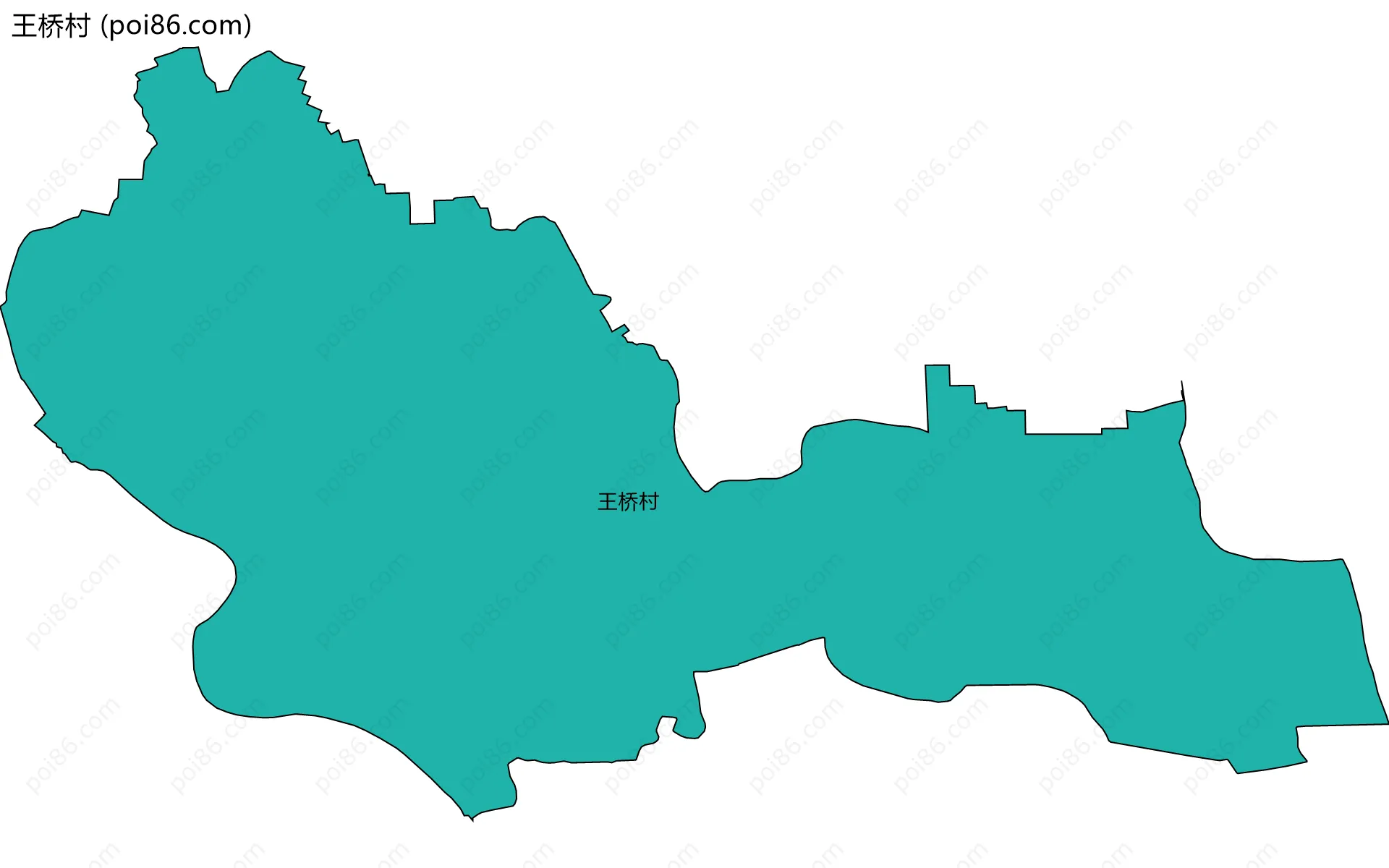 王桥村边界地图