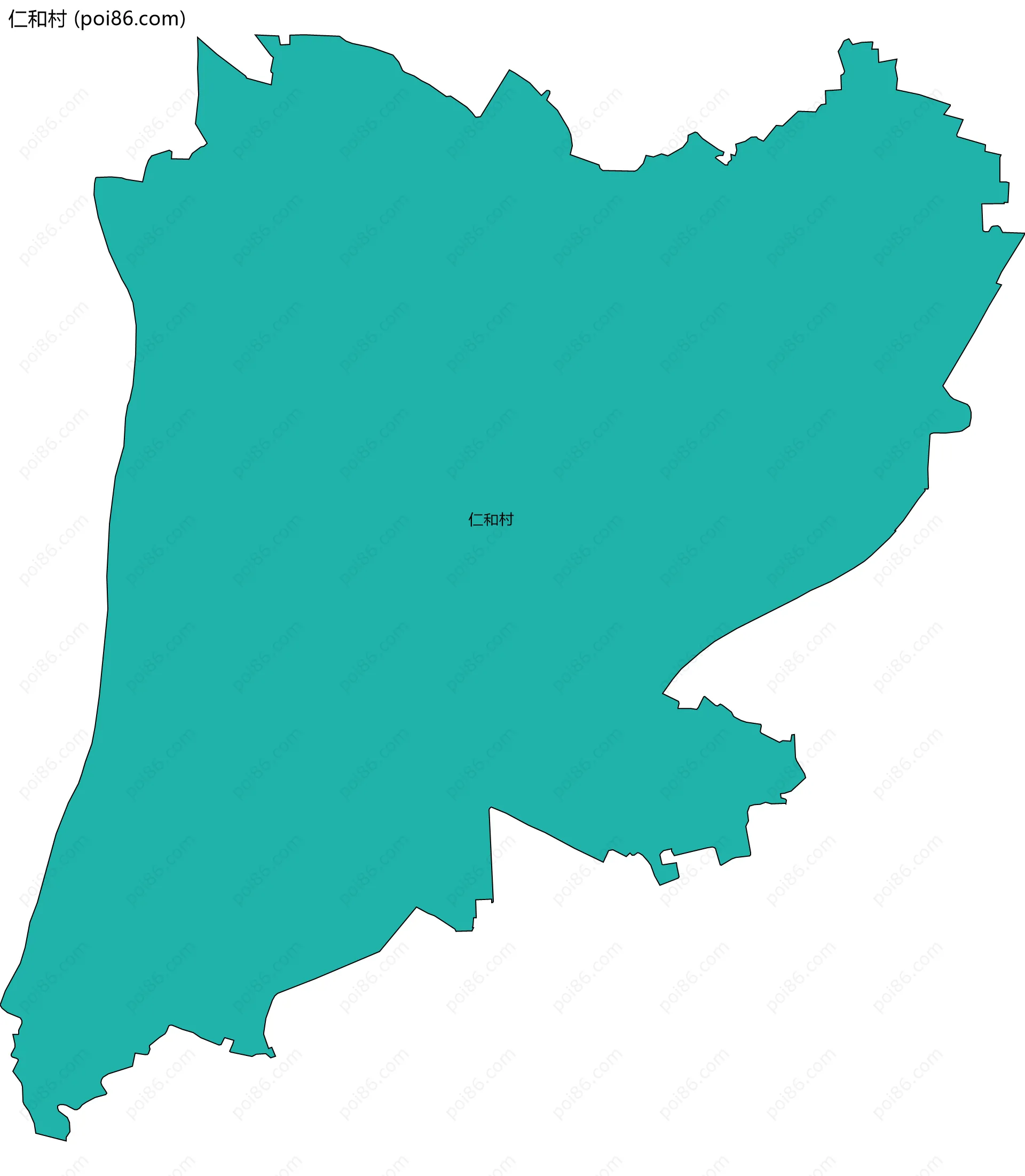 仁和村边界地图