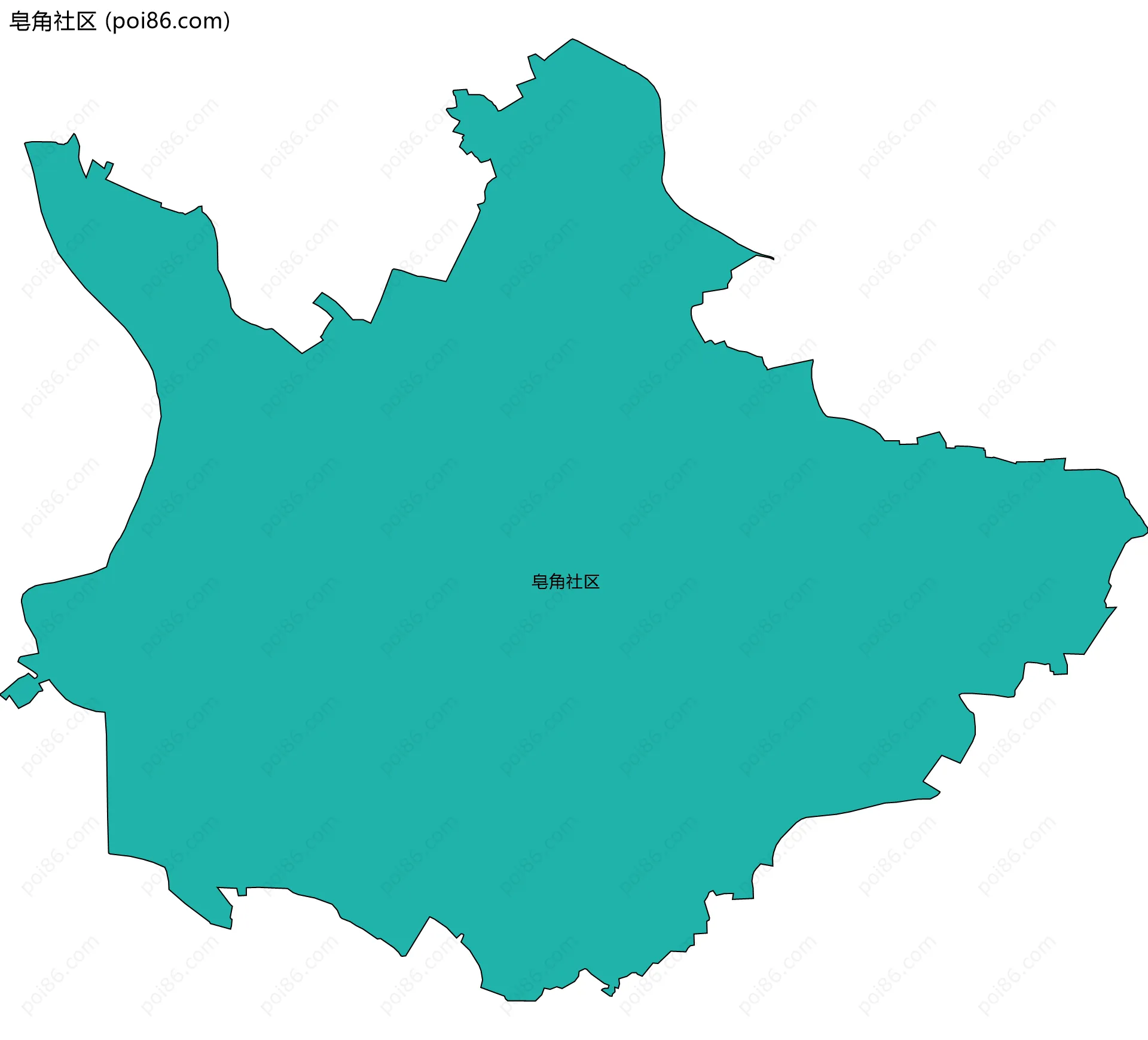 皂角社区边界地图