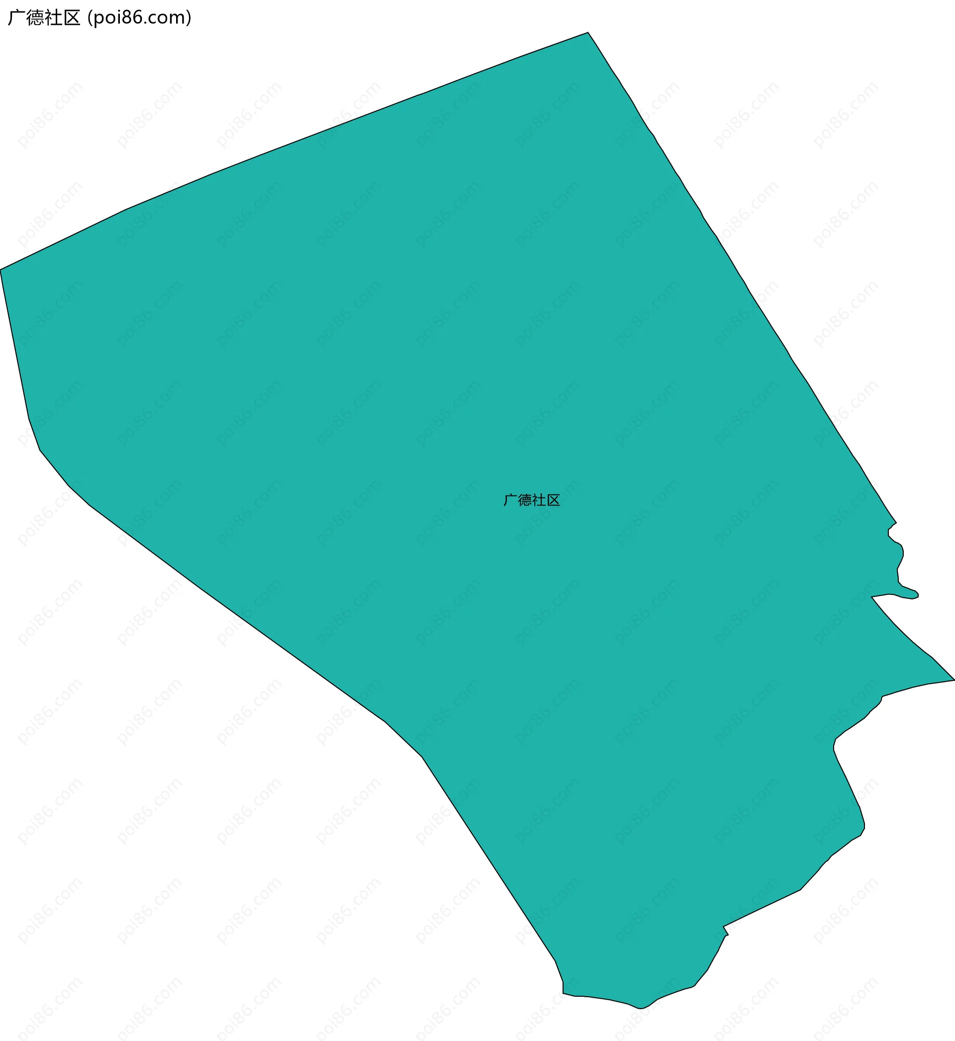 广德社区边界地图