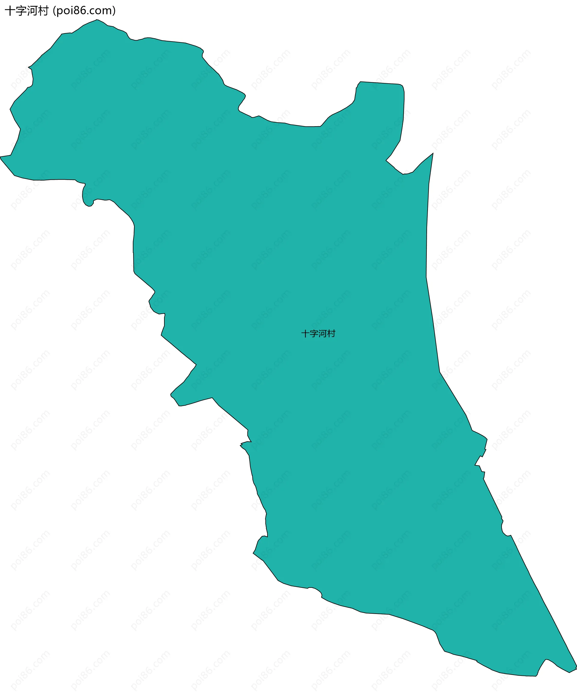 十字河村边界地图