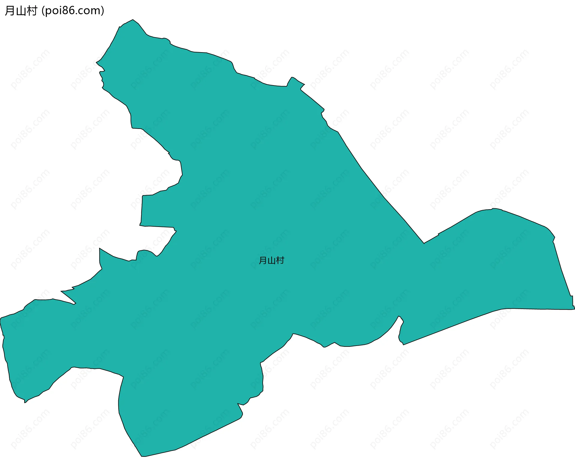 月山村边界地图