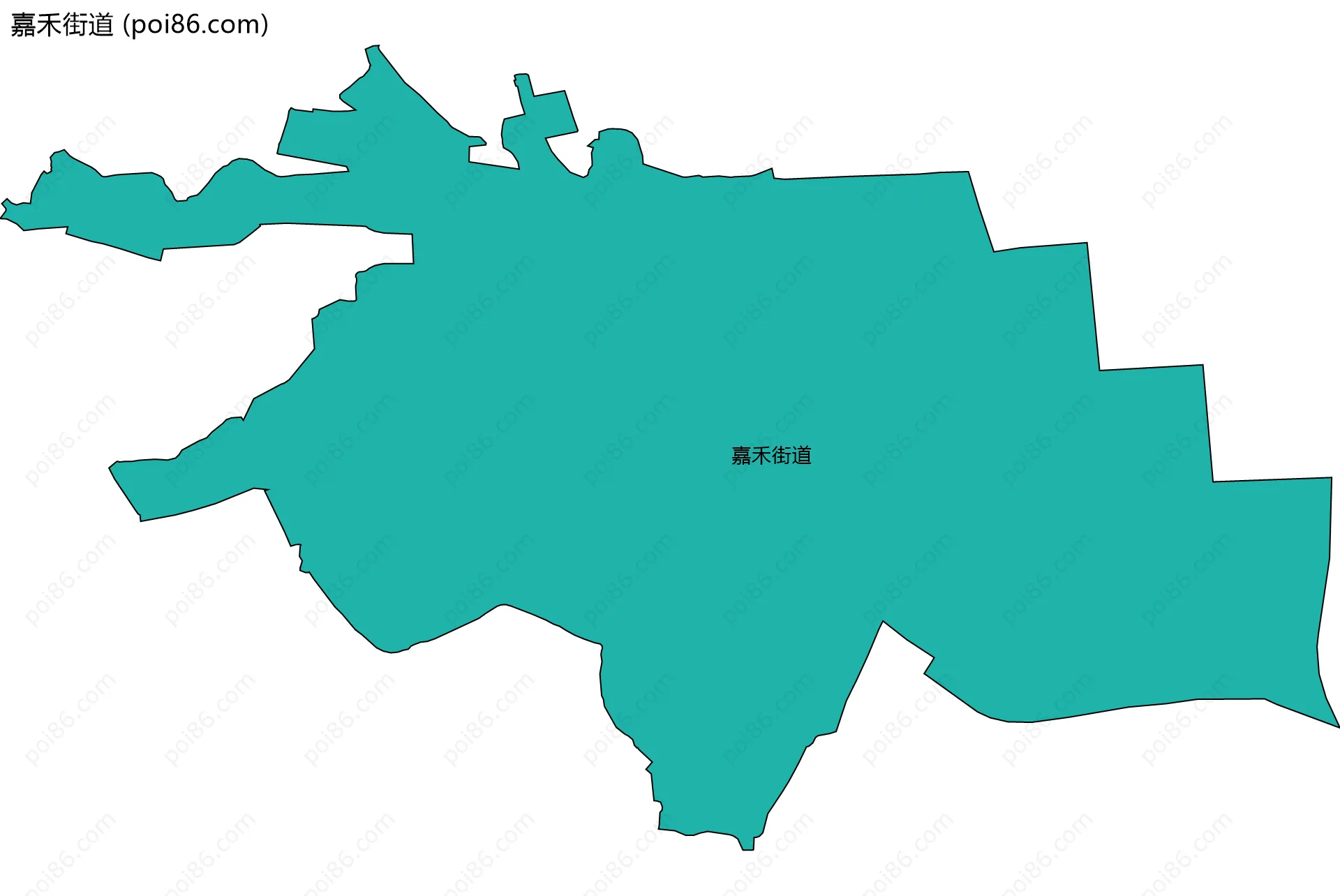 嘉禾街道边界地图