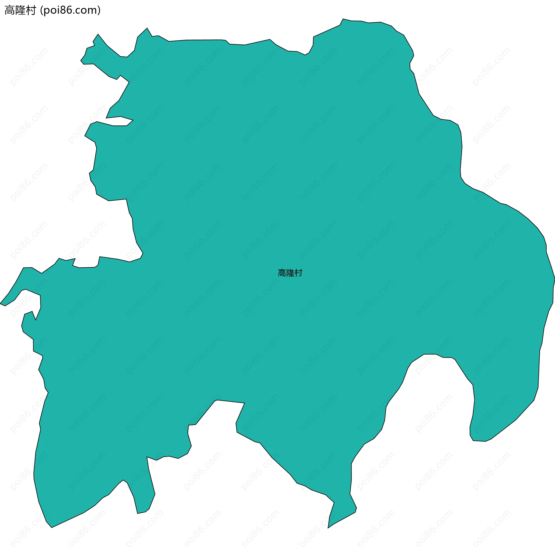 高隆村边界地图