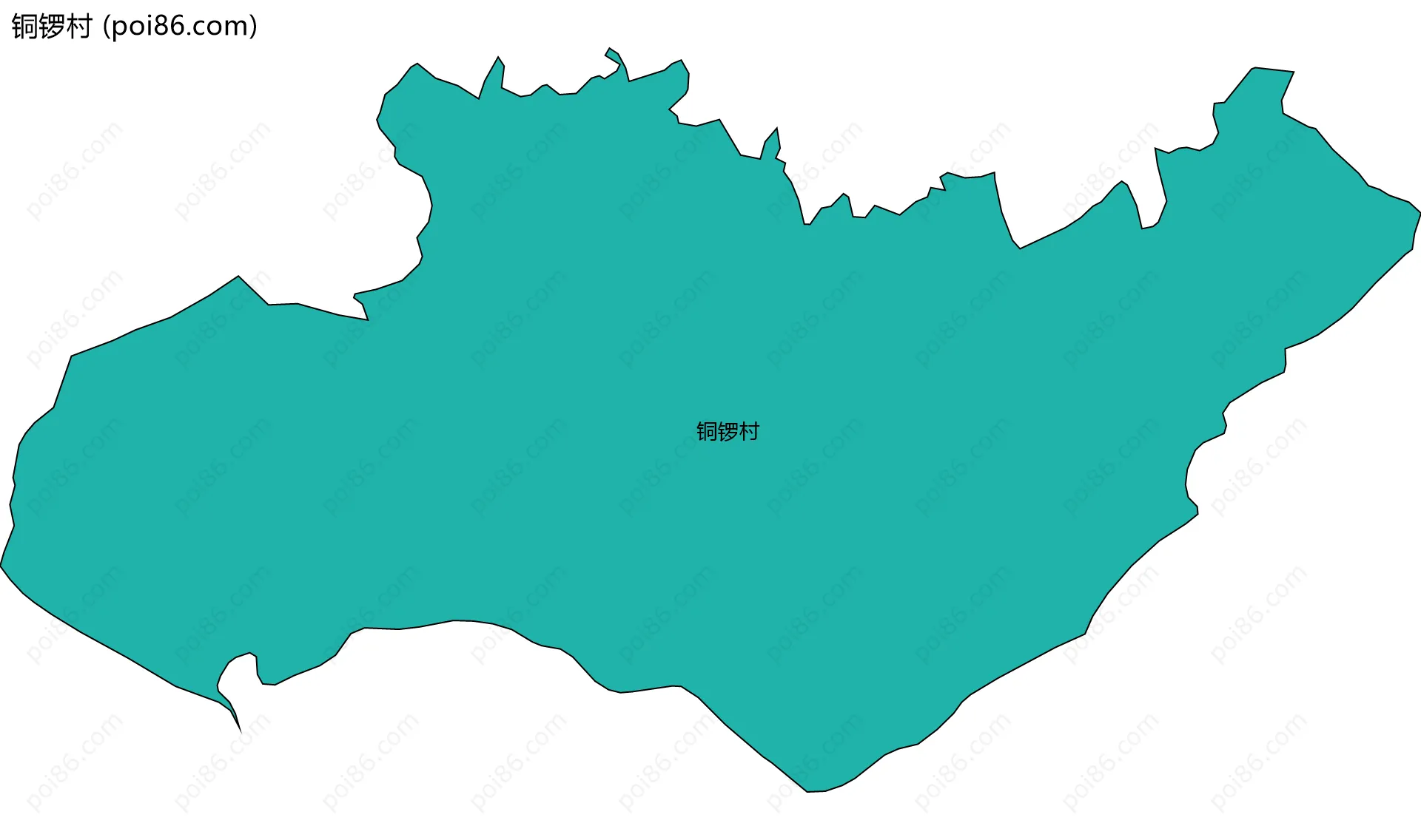 铜锣村边界地图