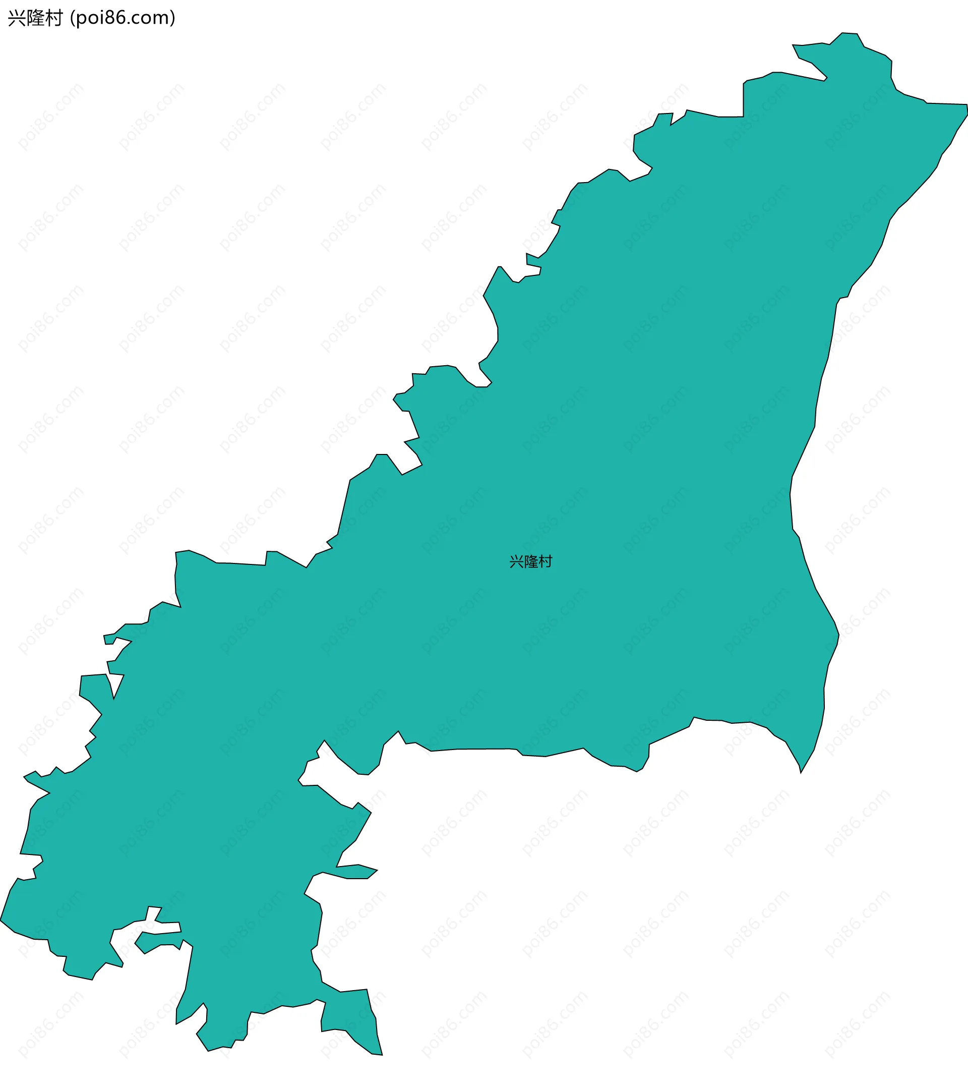 兴隆村边界地图