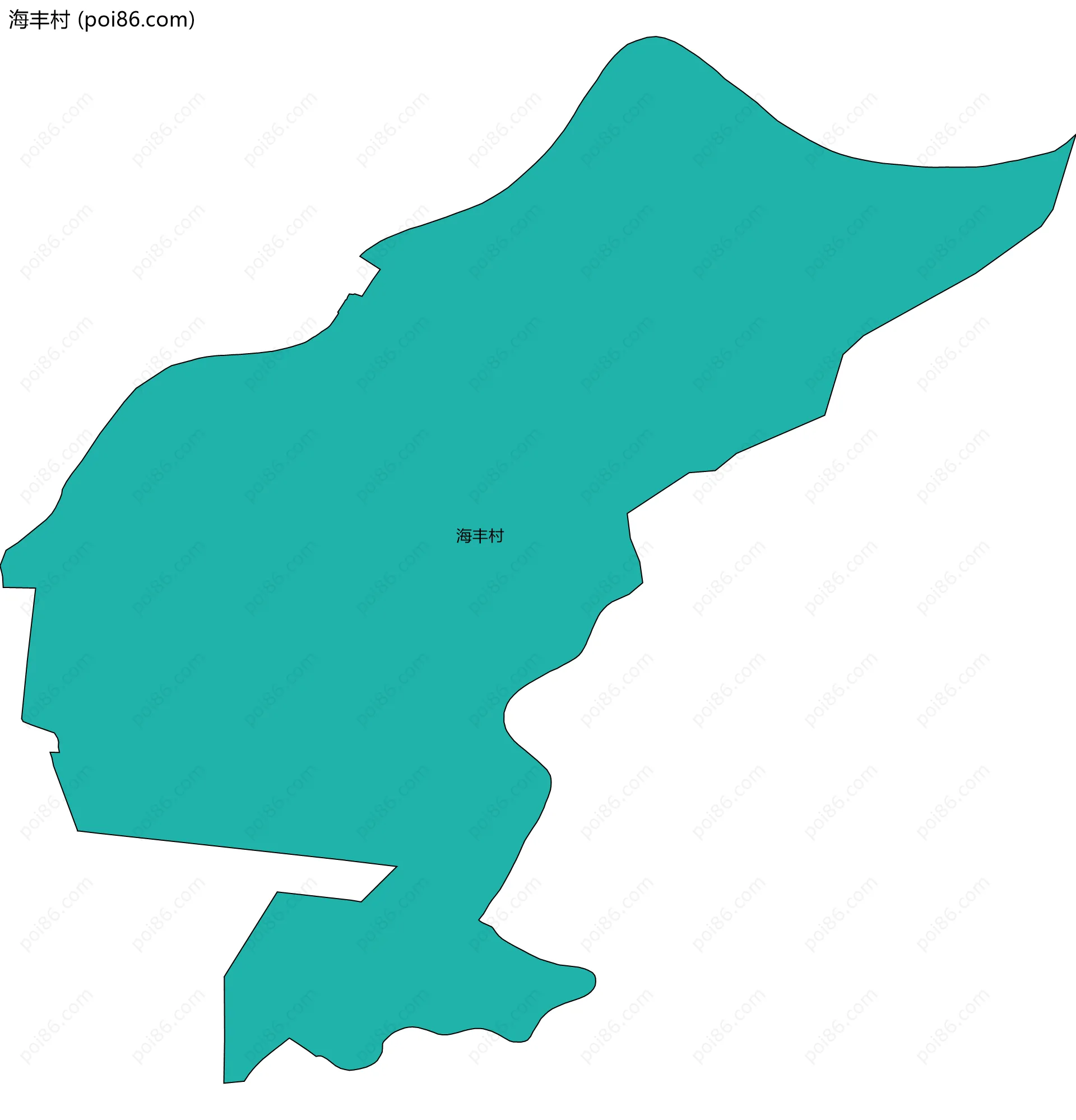 海丰村边界地图