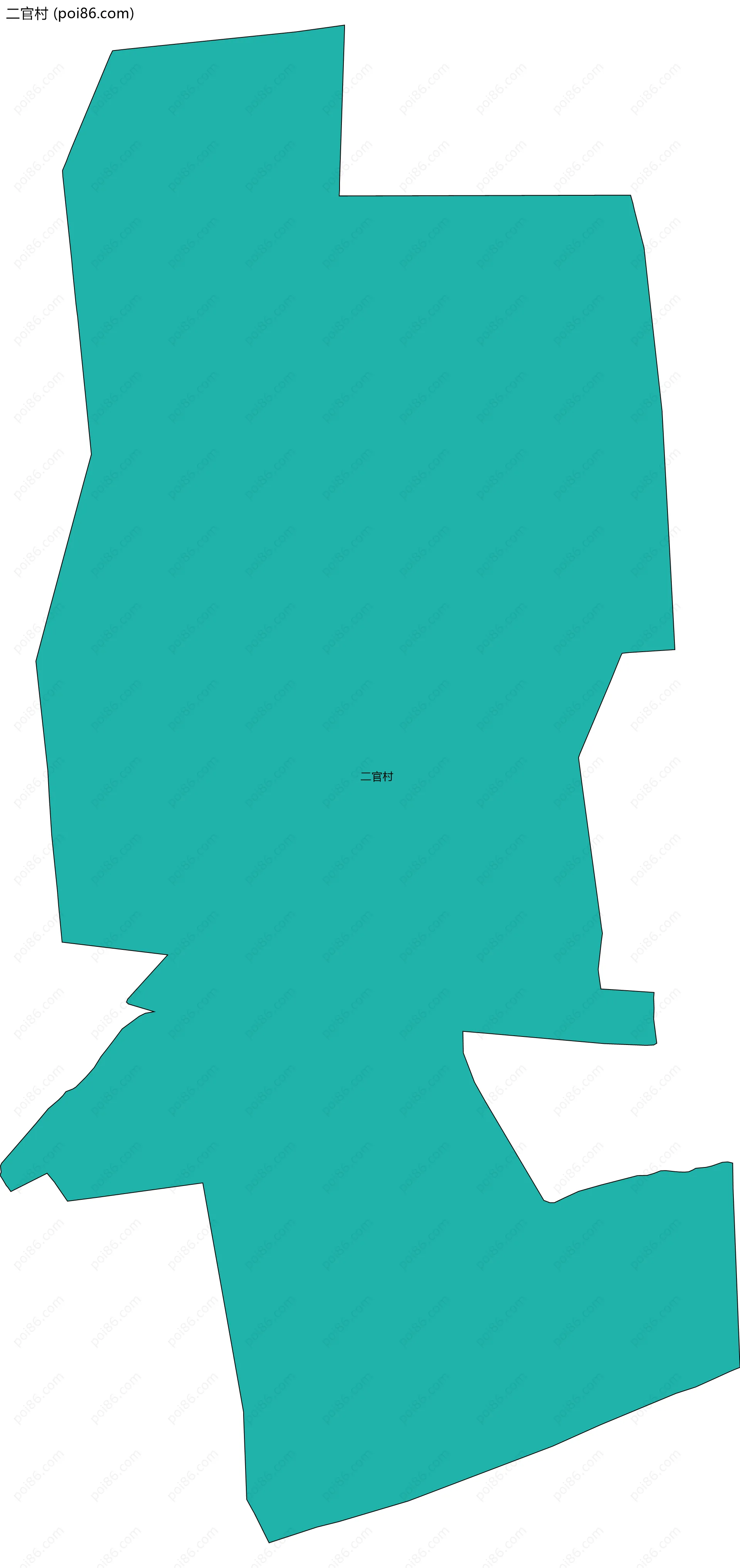 二官村边界地图