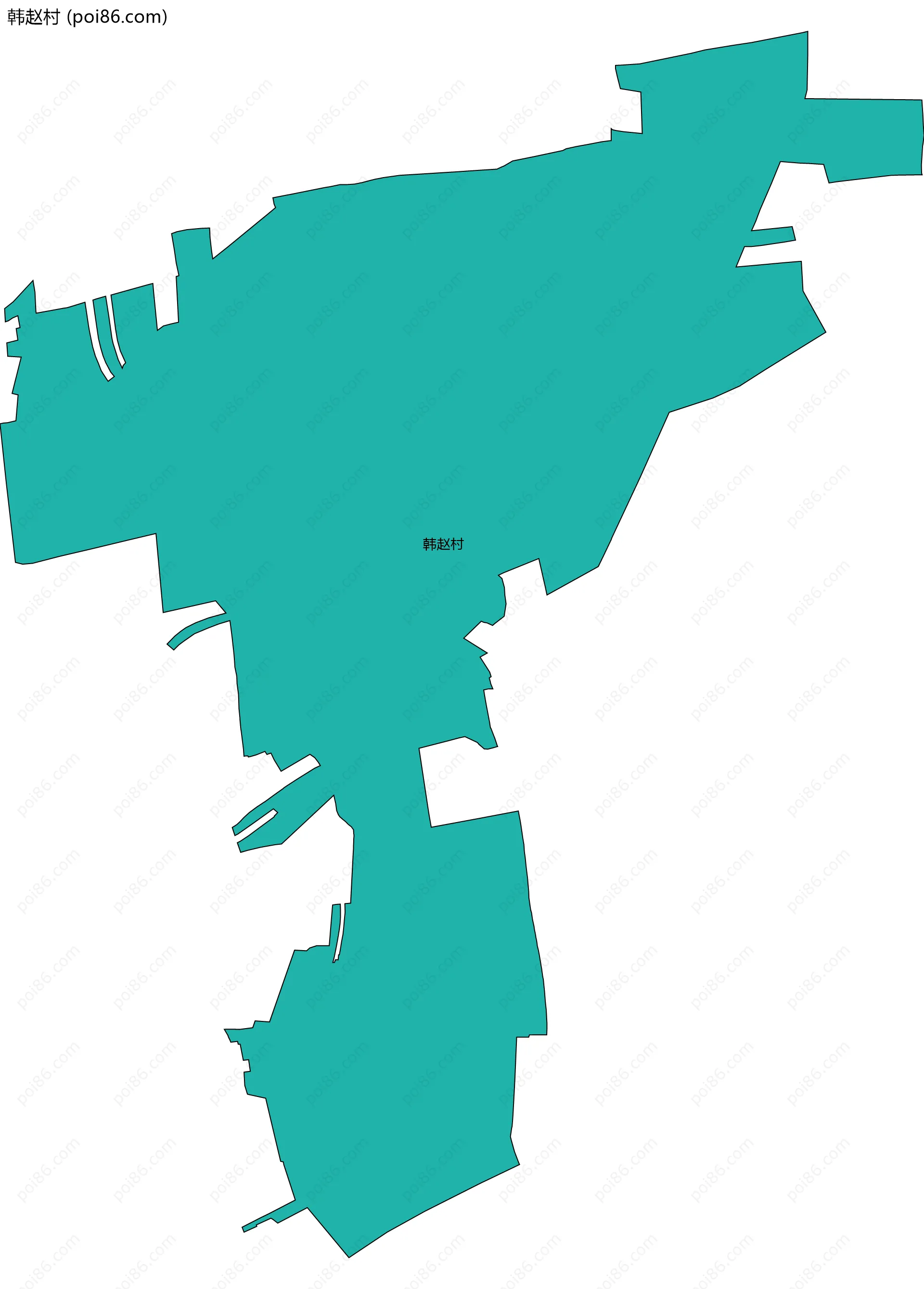 韩赵村边界地图