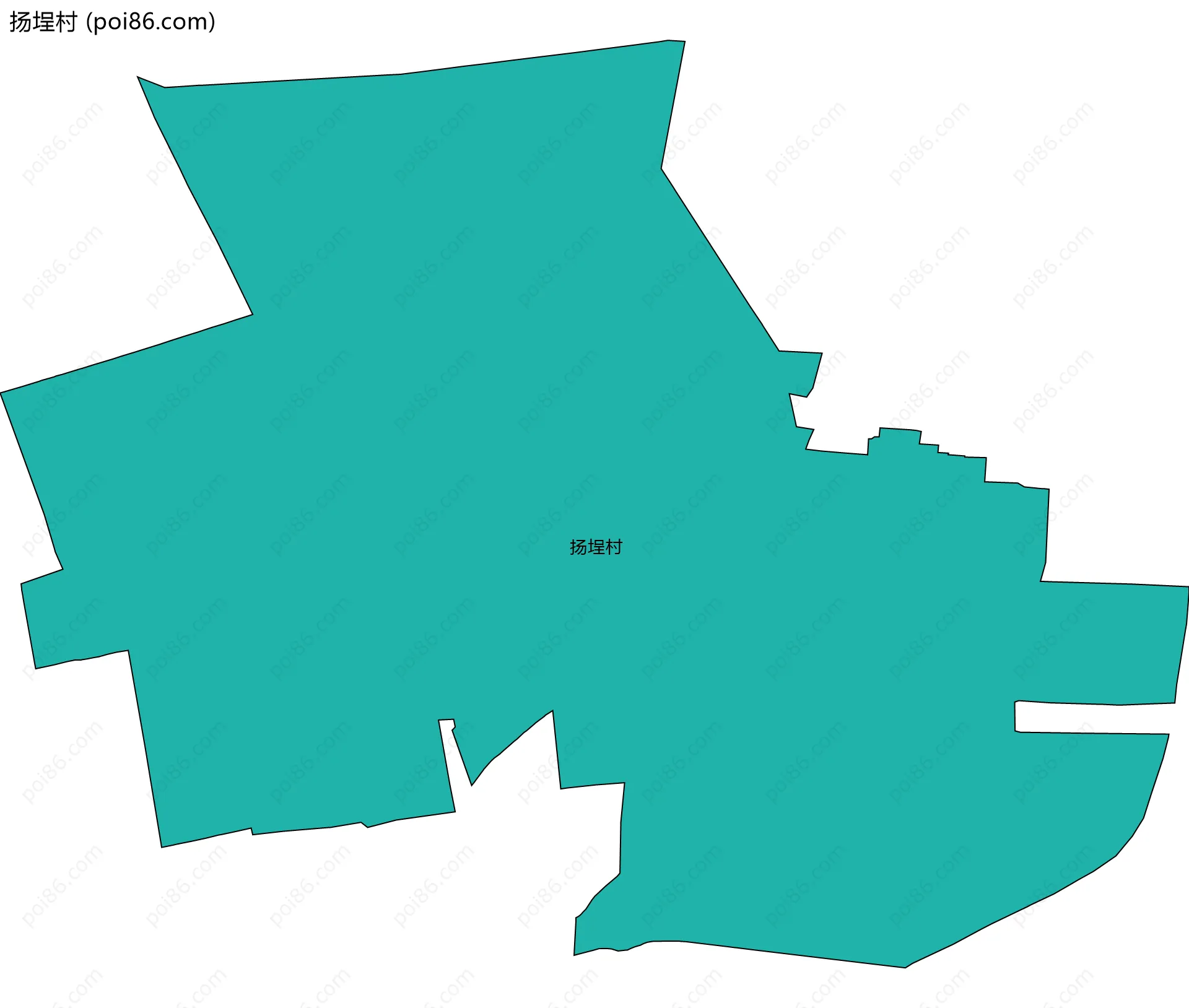 扬埕村边界地图