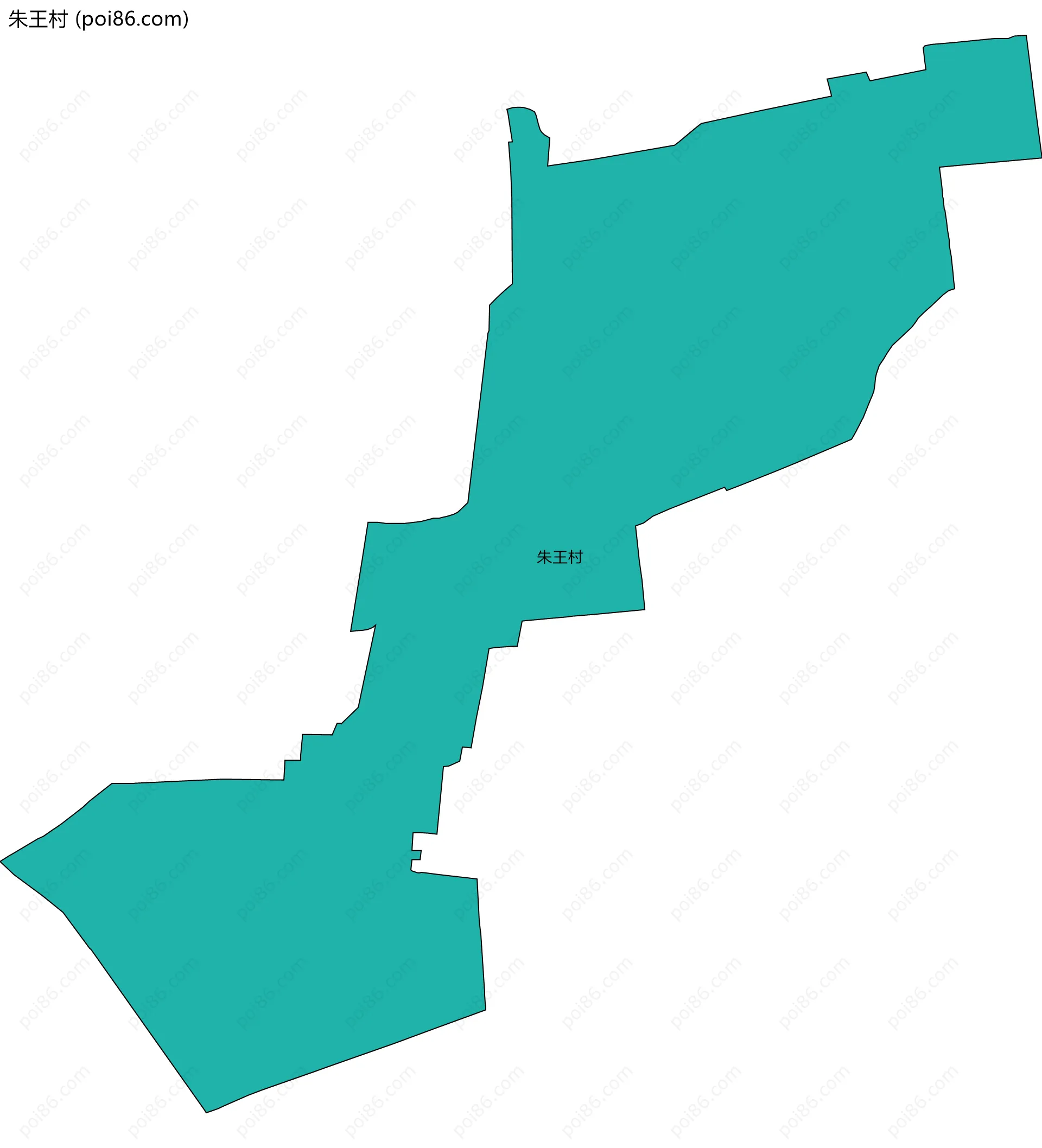 朱王村边界地图