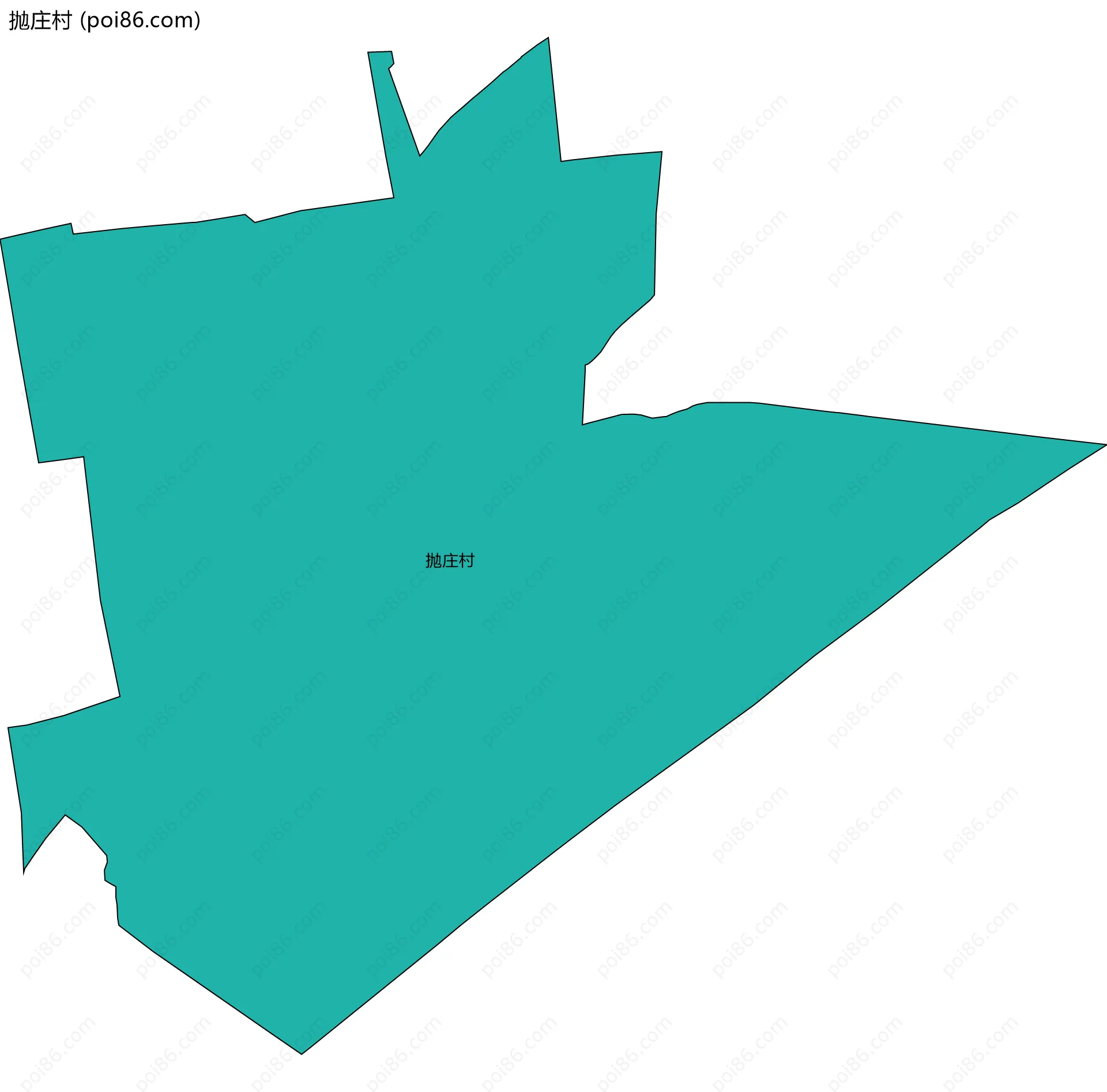 抛庄村边界地图