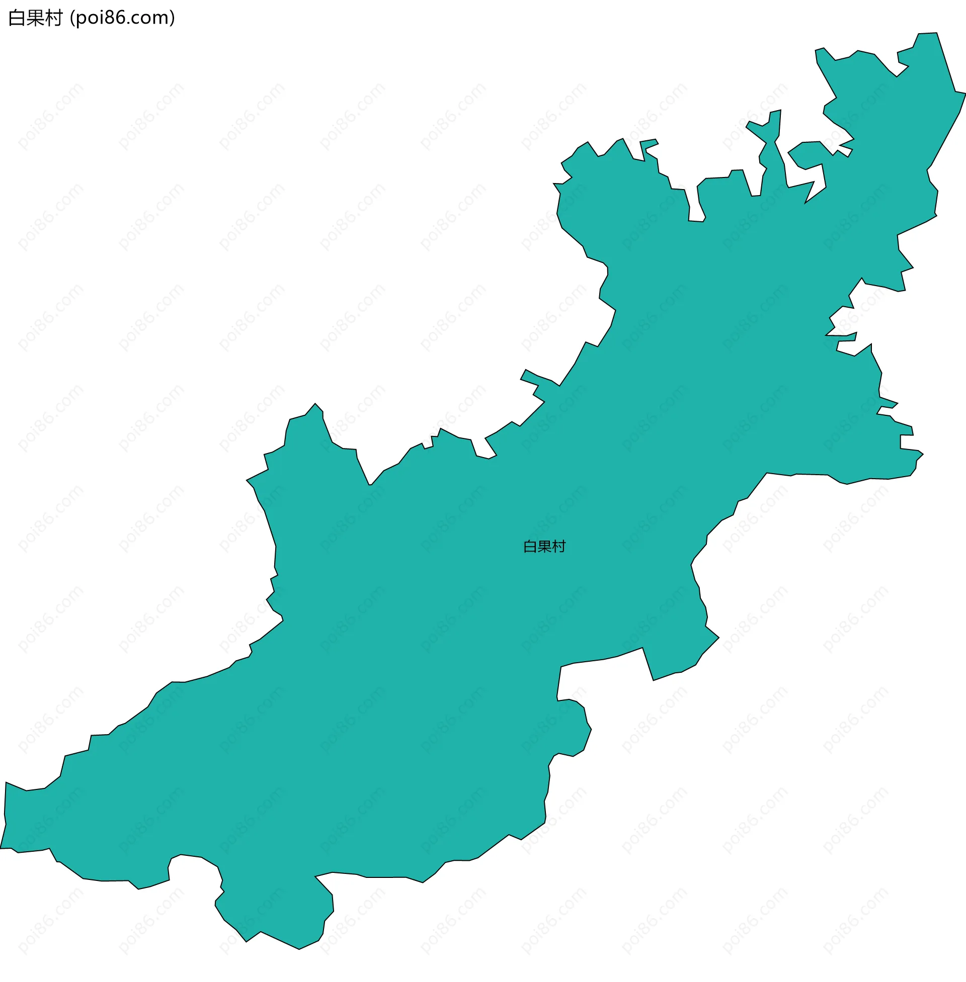 白果村边界地图