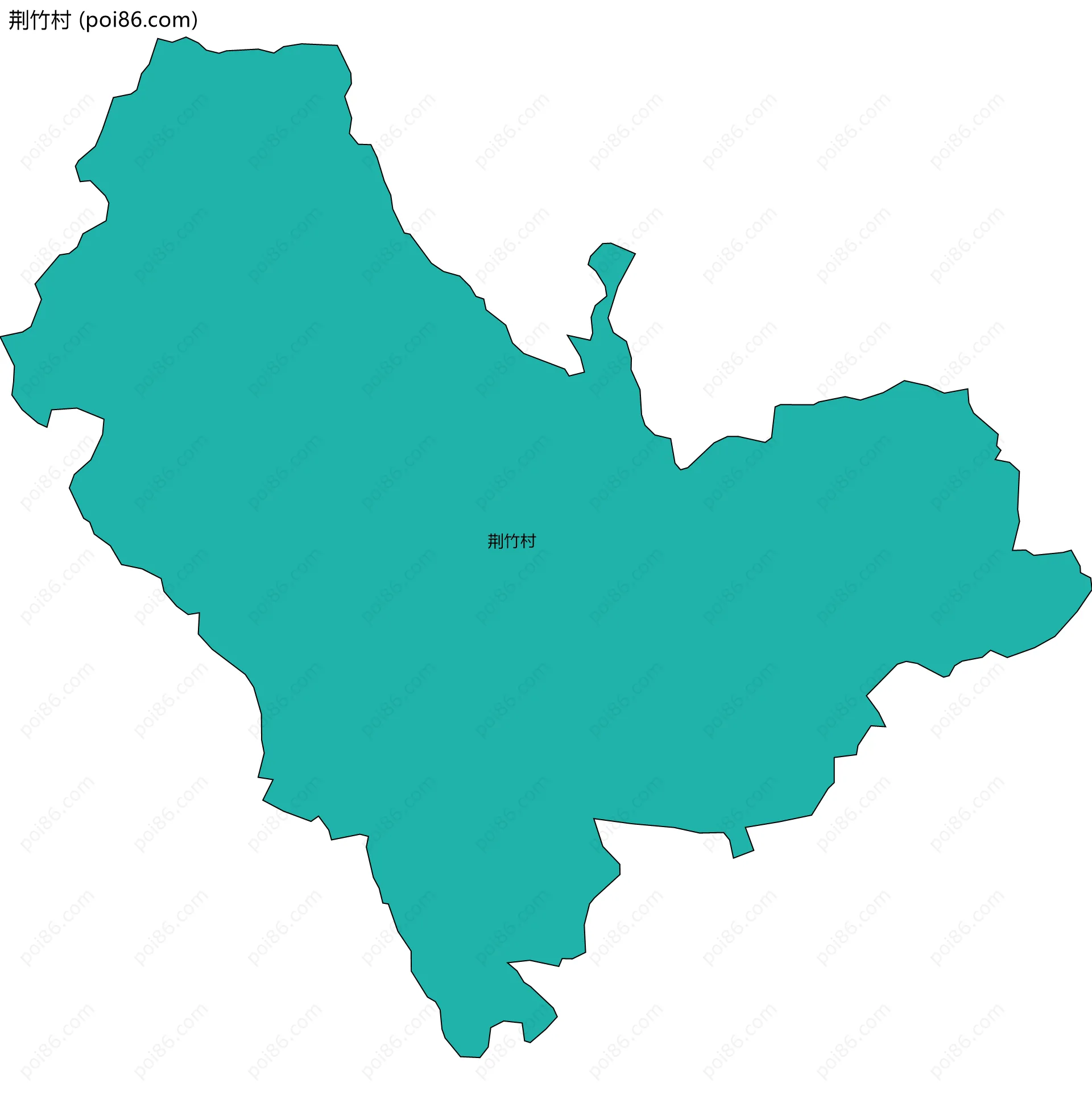 荆竹村边界地图