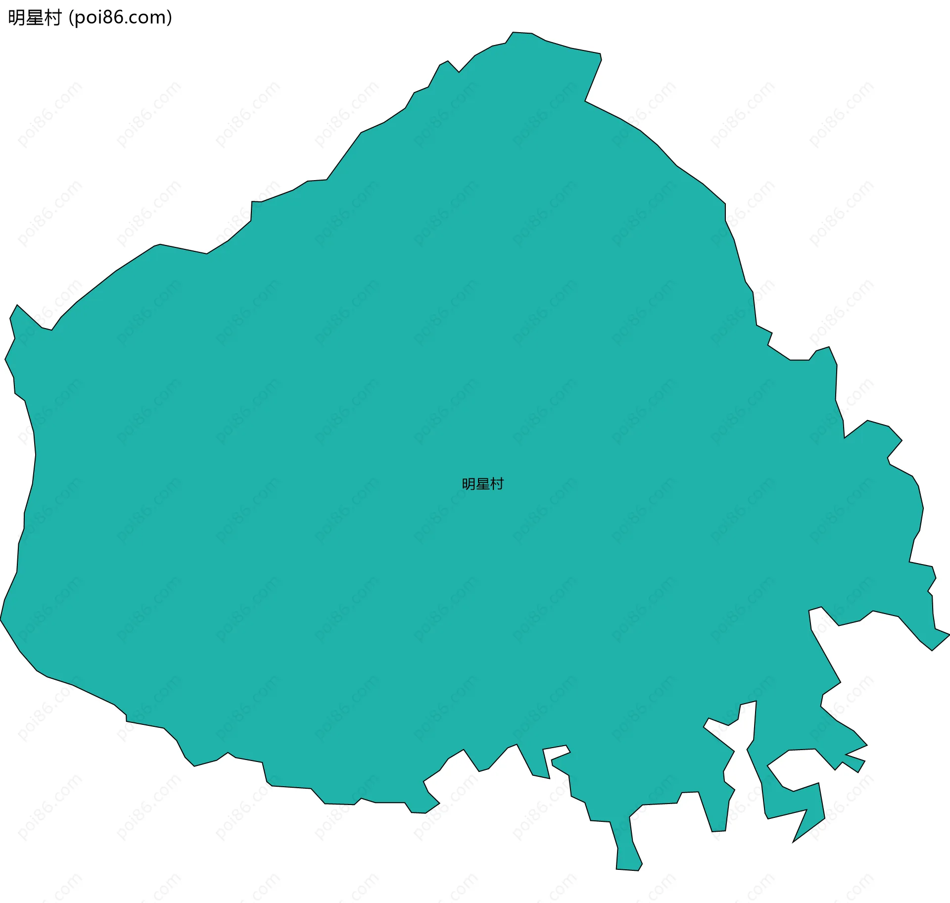 明星村边界地图