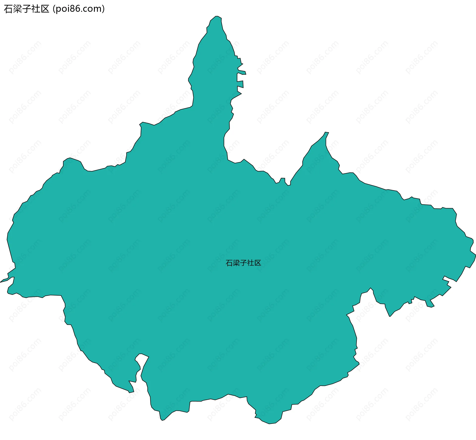 石梁子社区边界地图