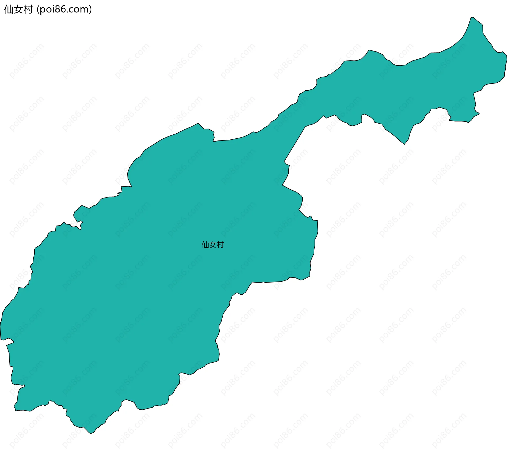 仙女村边界地图