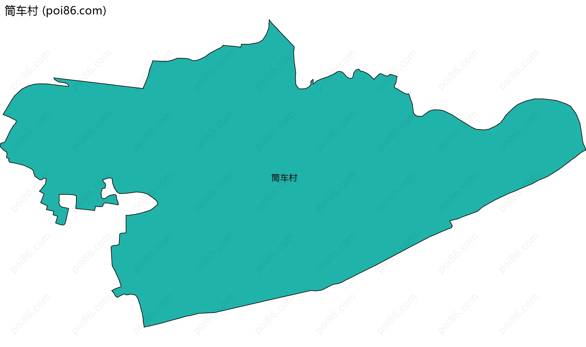 筒车村边界地图