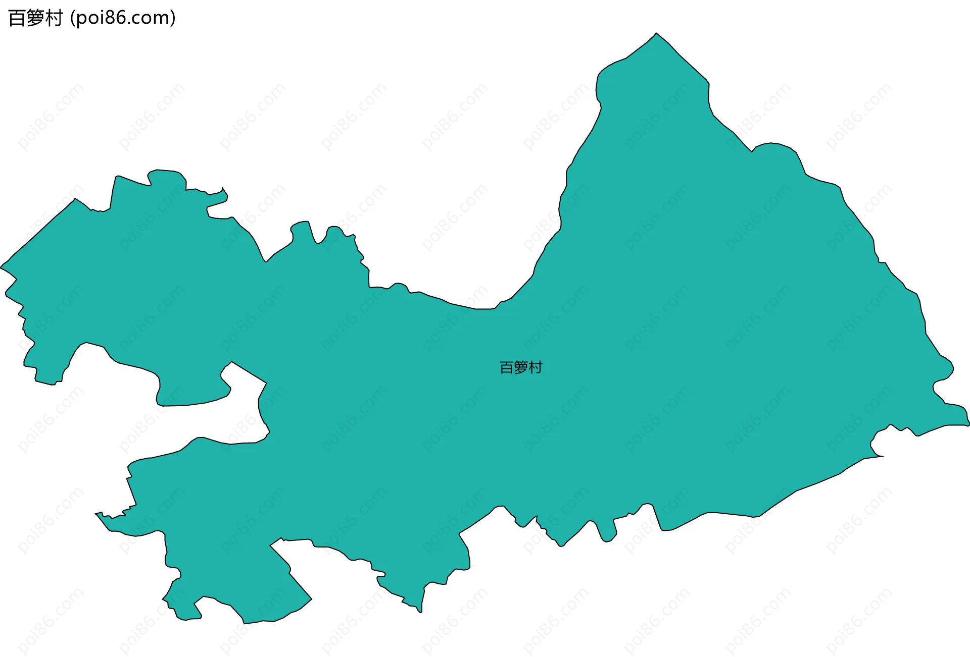 百箩村边界地图