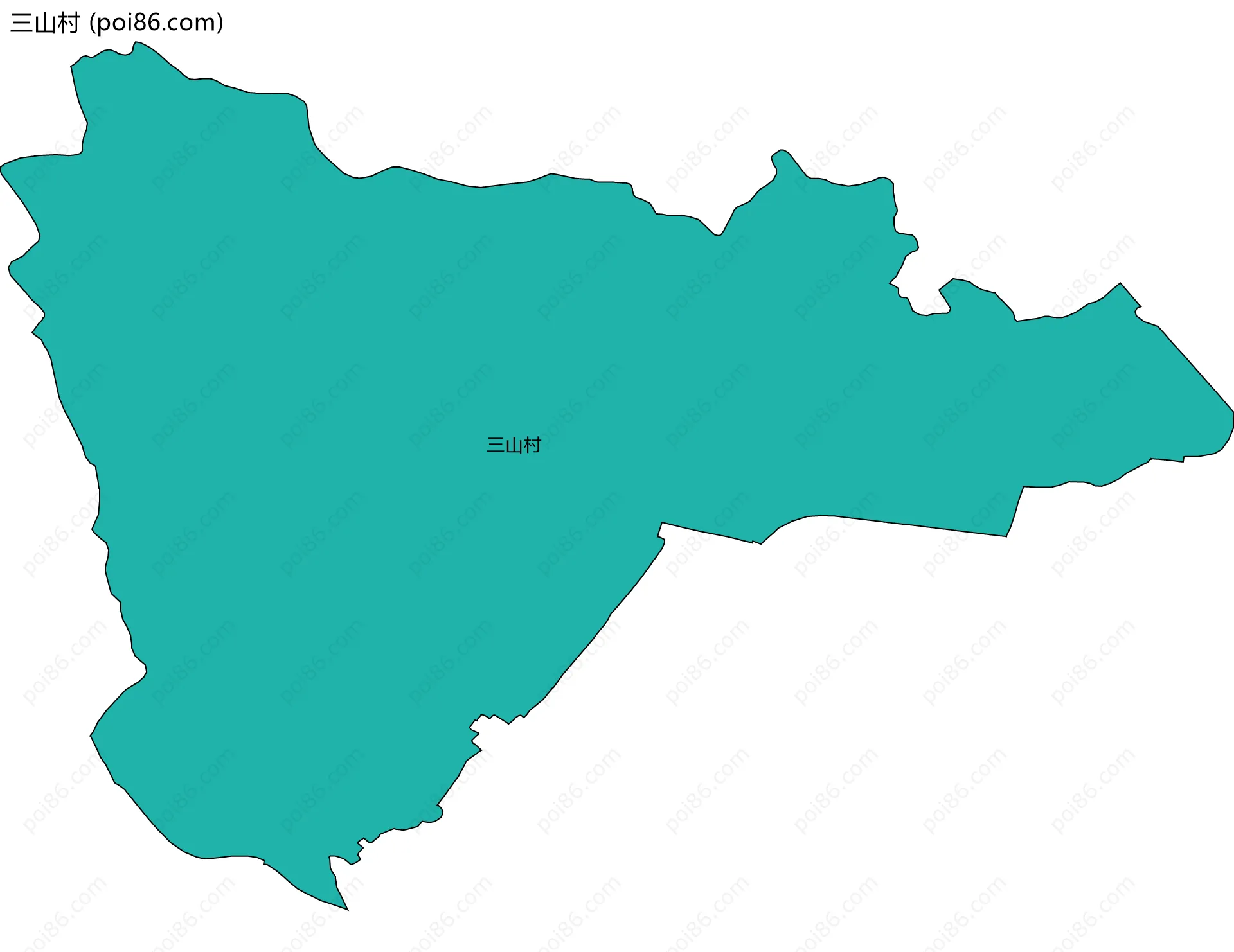 三山村边界地图